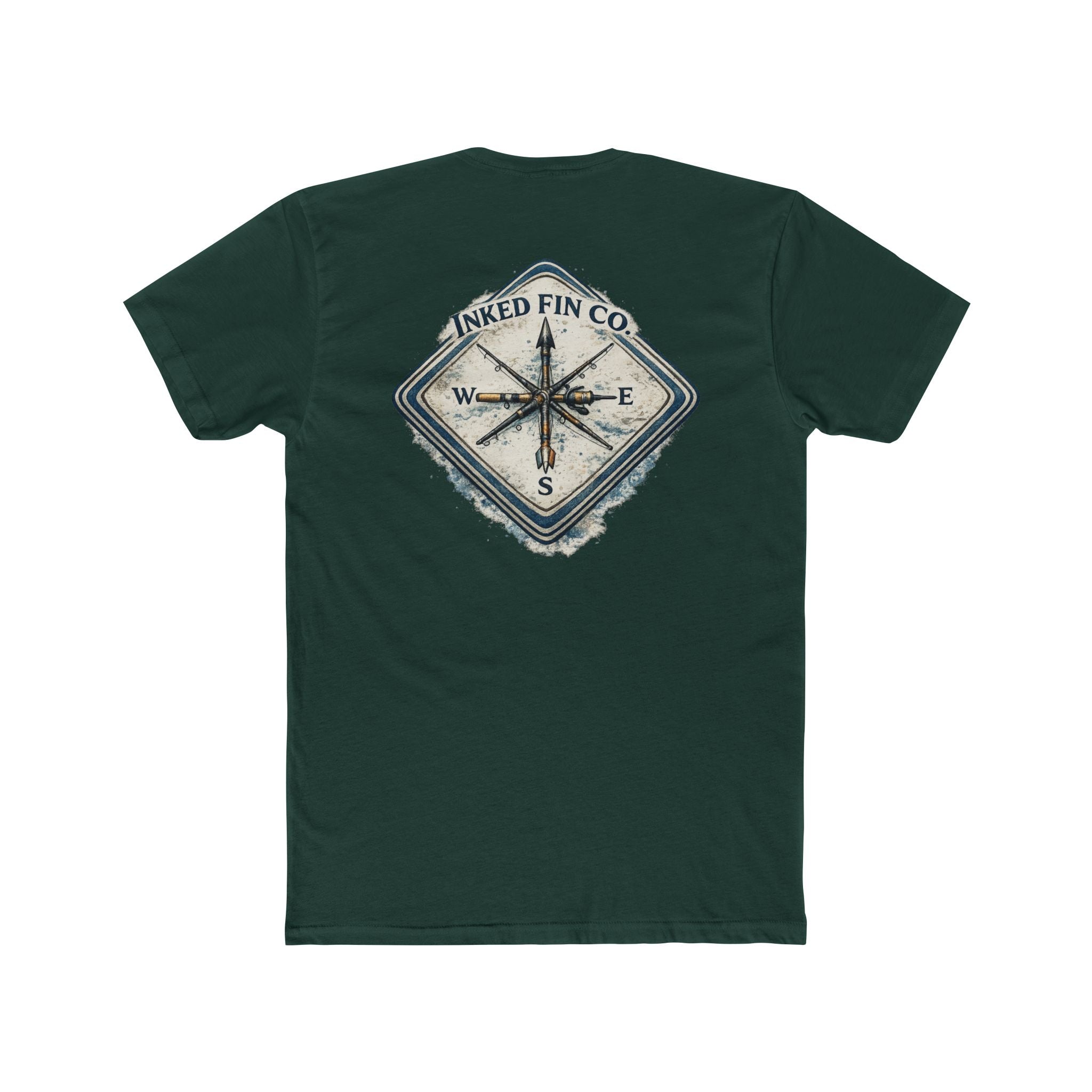 Compass Logo T-Shirt — Inked Fin Co. Graphic Crew Tee