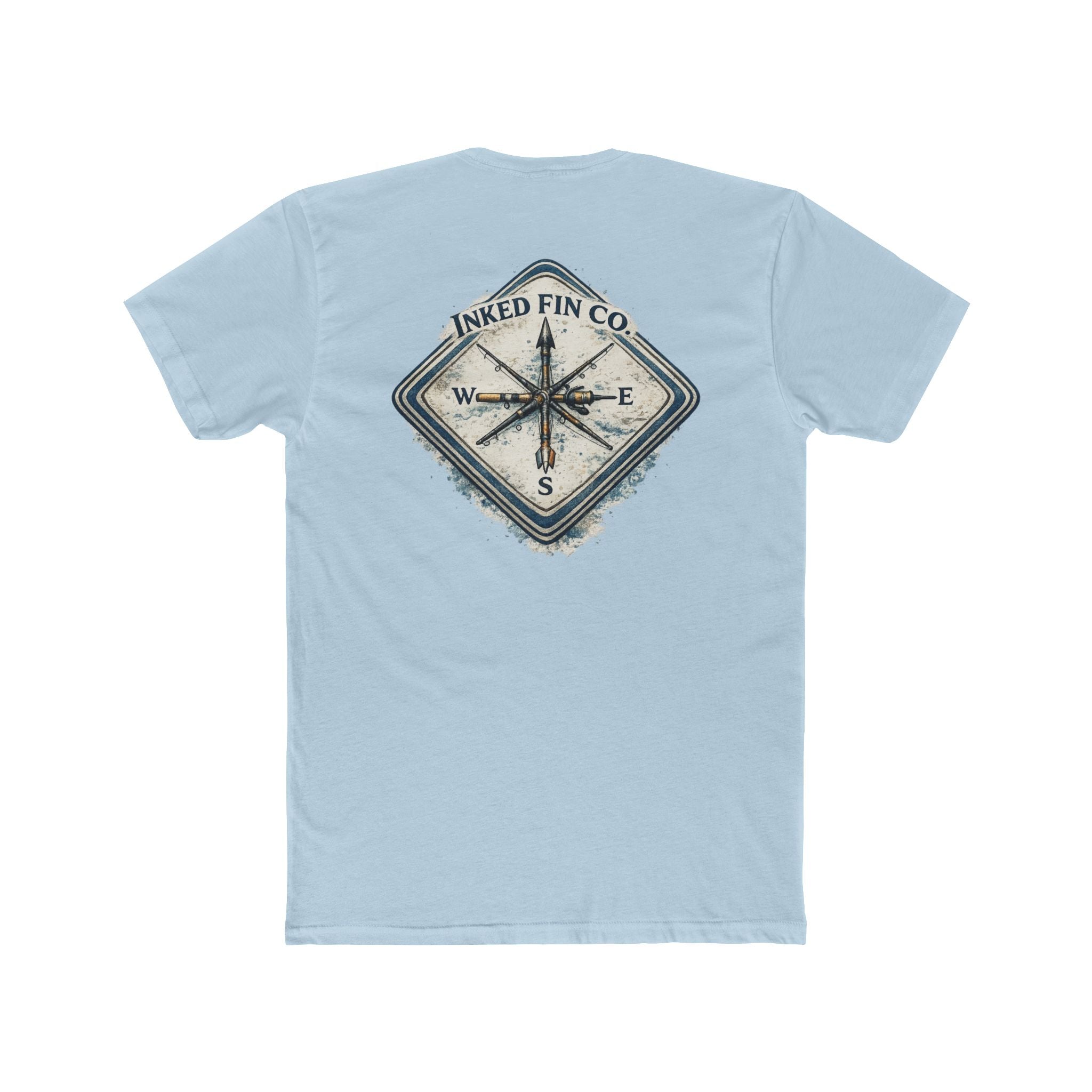 Compass Logo T-Shirt — Inked Fin Co. Graphic Crew Tee