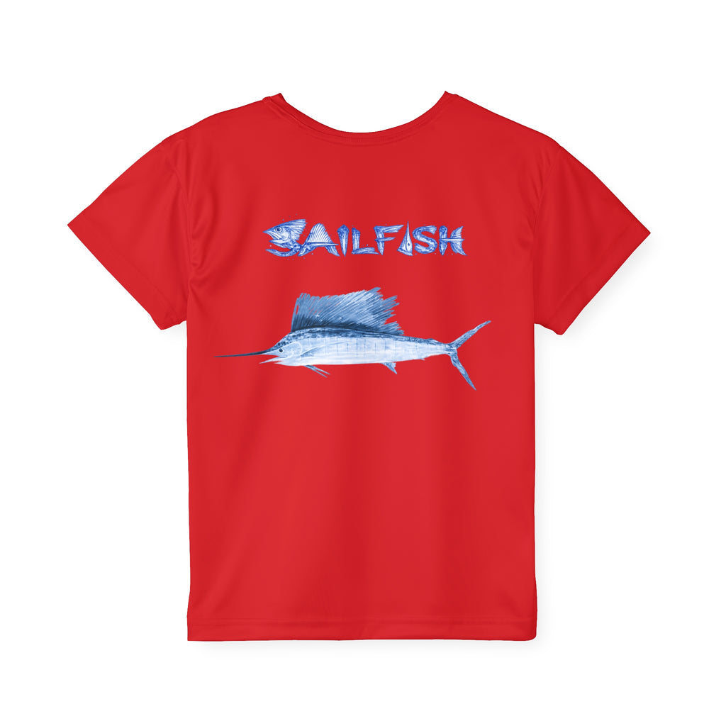 Sailfish Gyotaku Coastal Performance Tee