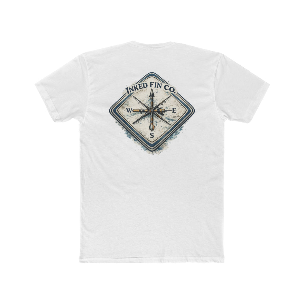 Compass Logo T-Shirt — Inked Fin Co. Graphic Crew Tee