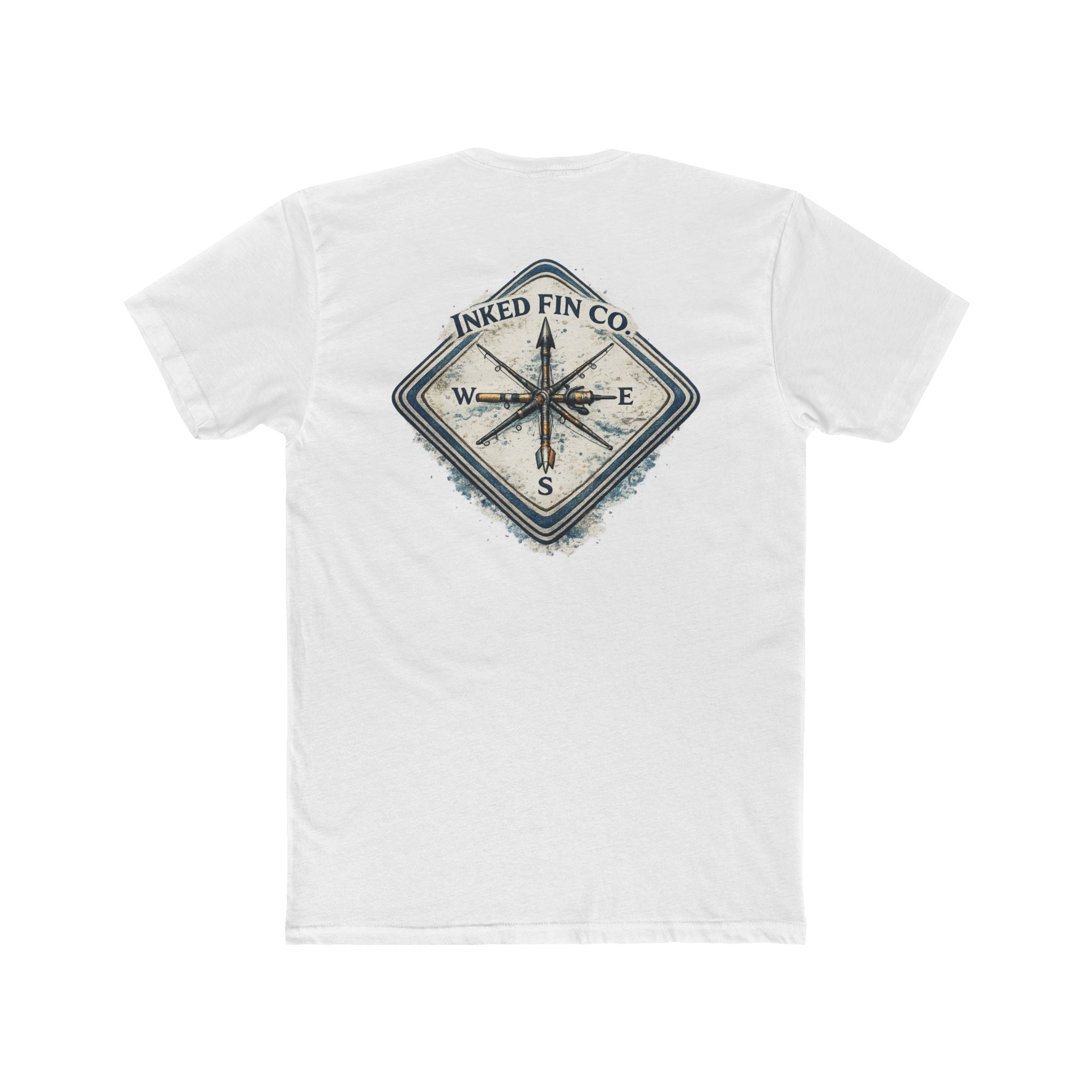 Compass Logo T-Shirt — Inked Fin Co. Graphic Crew Tee