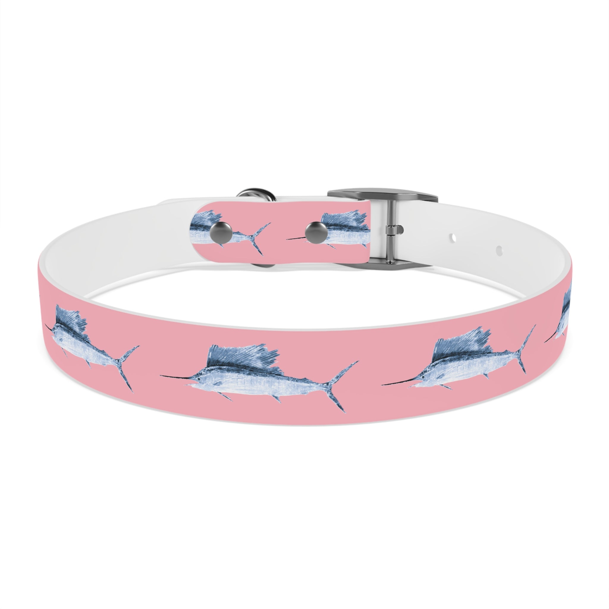 Sailfish Gyotaku-Inspired Pet Collar