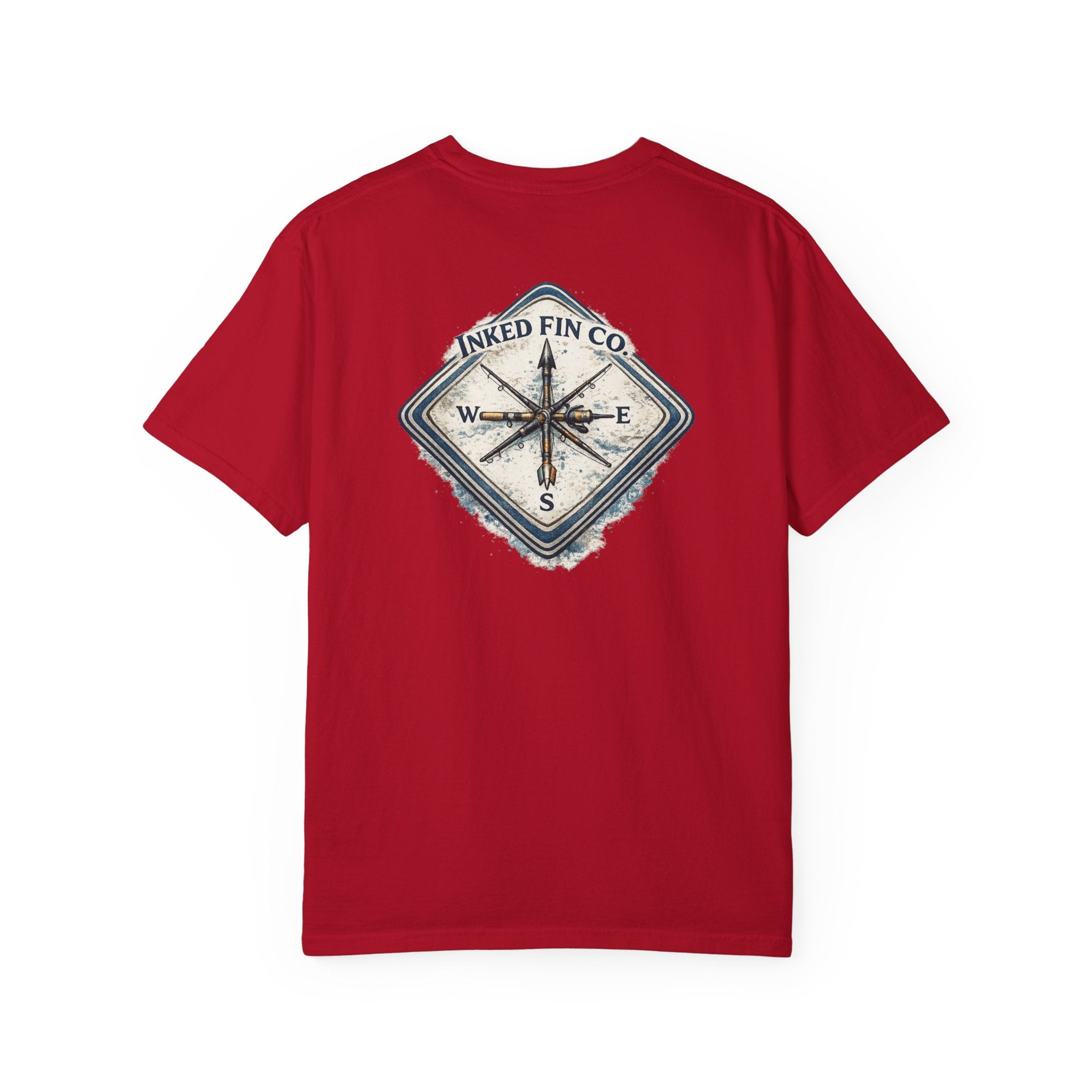 Compass Logo T-Shirt — Inked Fin Co. Graphic Crew Tee