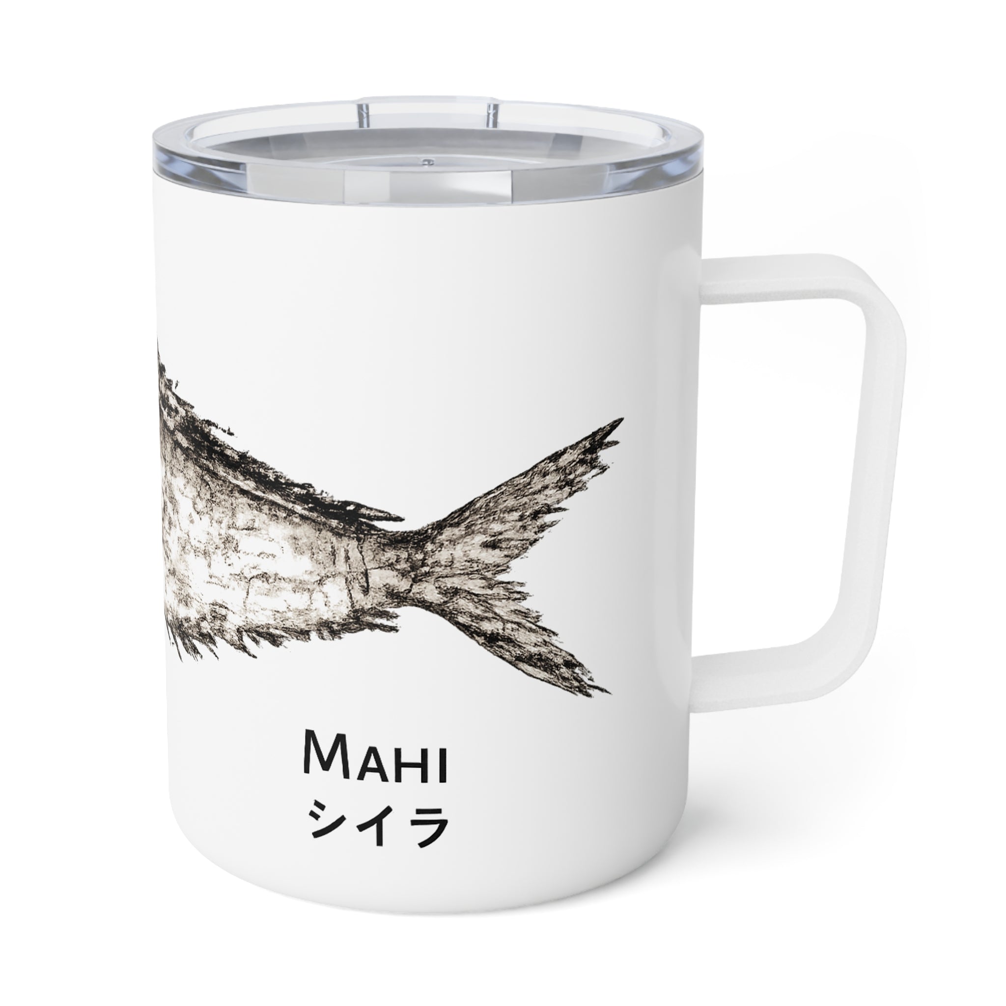 Mahi Gyotaku-Inspired 10oz Insulated Coffee Mug