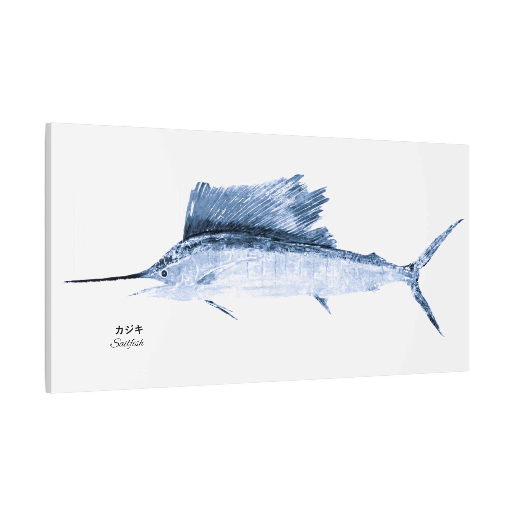 Sailfish Gyotaku Inspired Canvas Wall Art