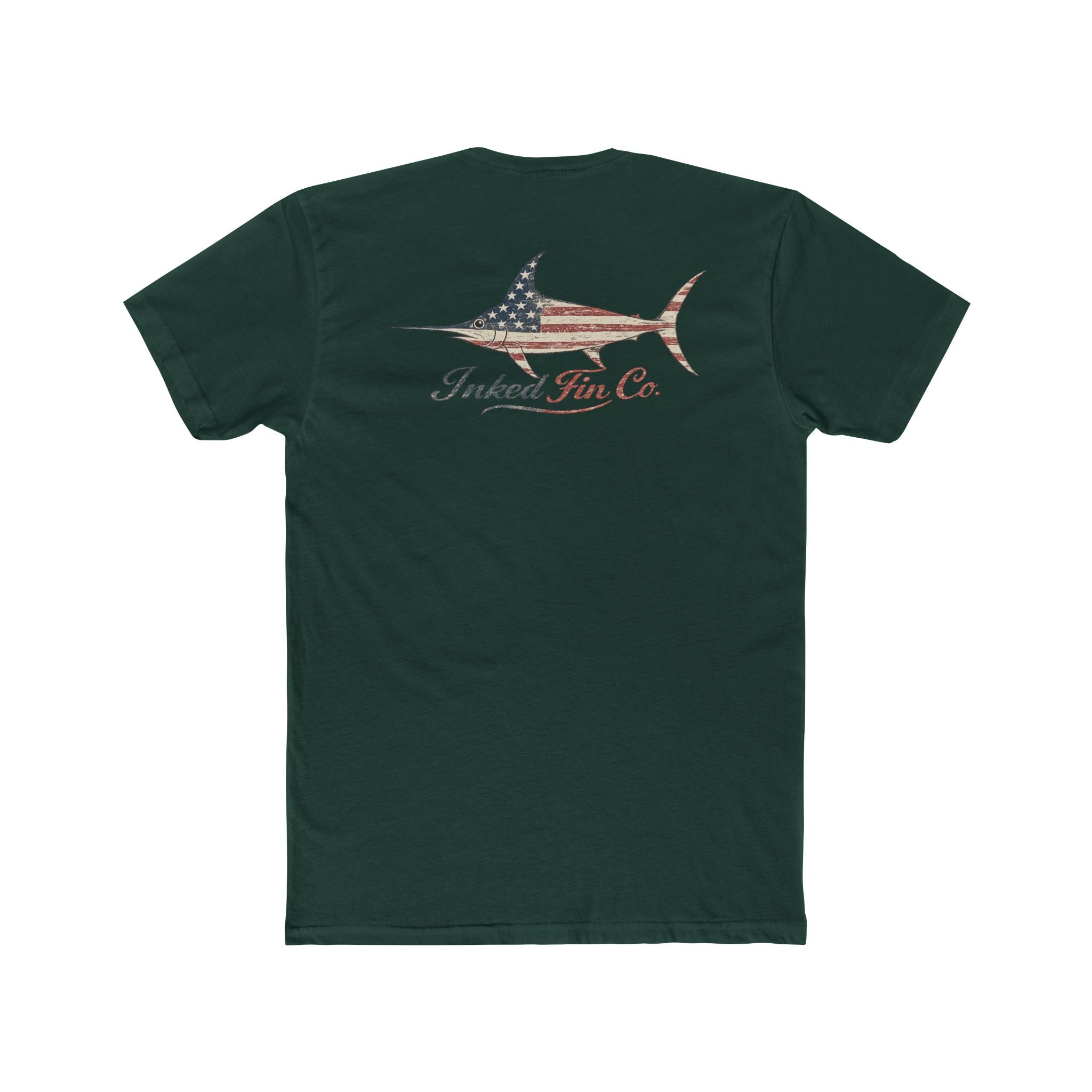 Patriotic Swordfish — Inked Fin Co. Graphic Crew Tee