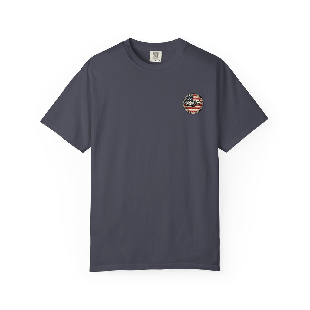Patriot Ink: Mahi Gyotaku Heritage — Inked Fin Co. Graphic Crew Tee