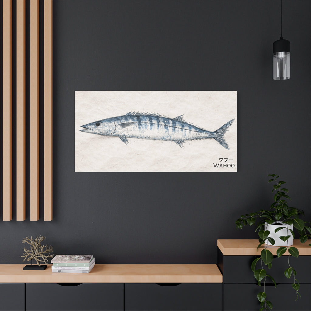 Wahoo Gyotaku-Inspired Art