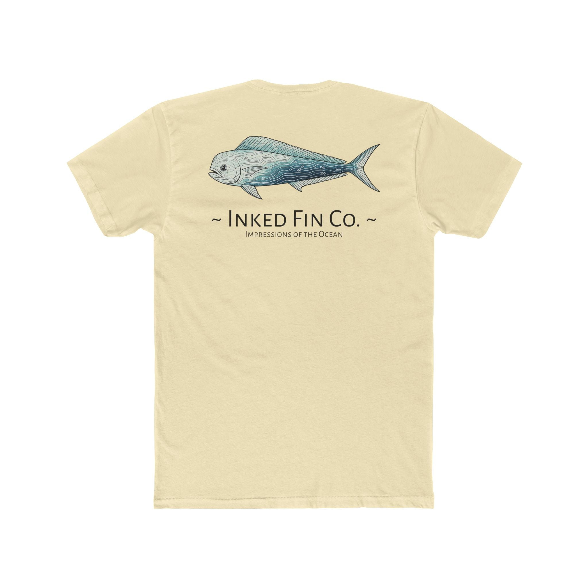 Depth Lines Mahi — Inked Fin Co. Graphic Crew Tee