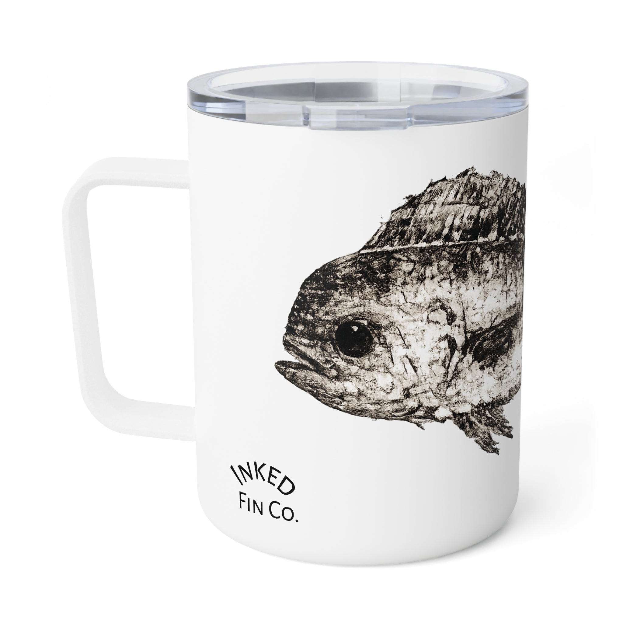 Mahi Gyotaku-Inspired 10oz Insulated Coffee Mug