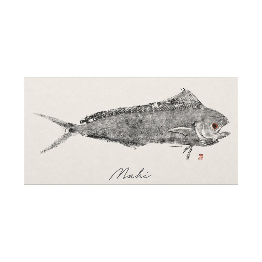 Mahi #2 — Original Gyotaku Impression by Inked Fin Co.