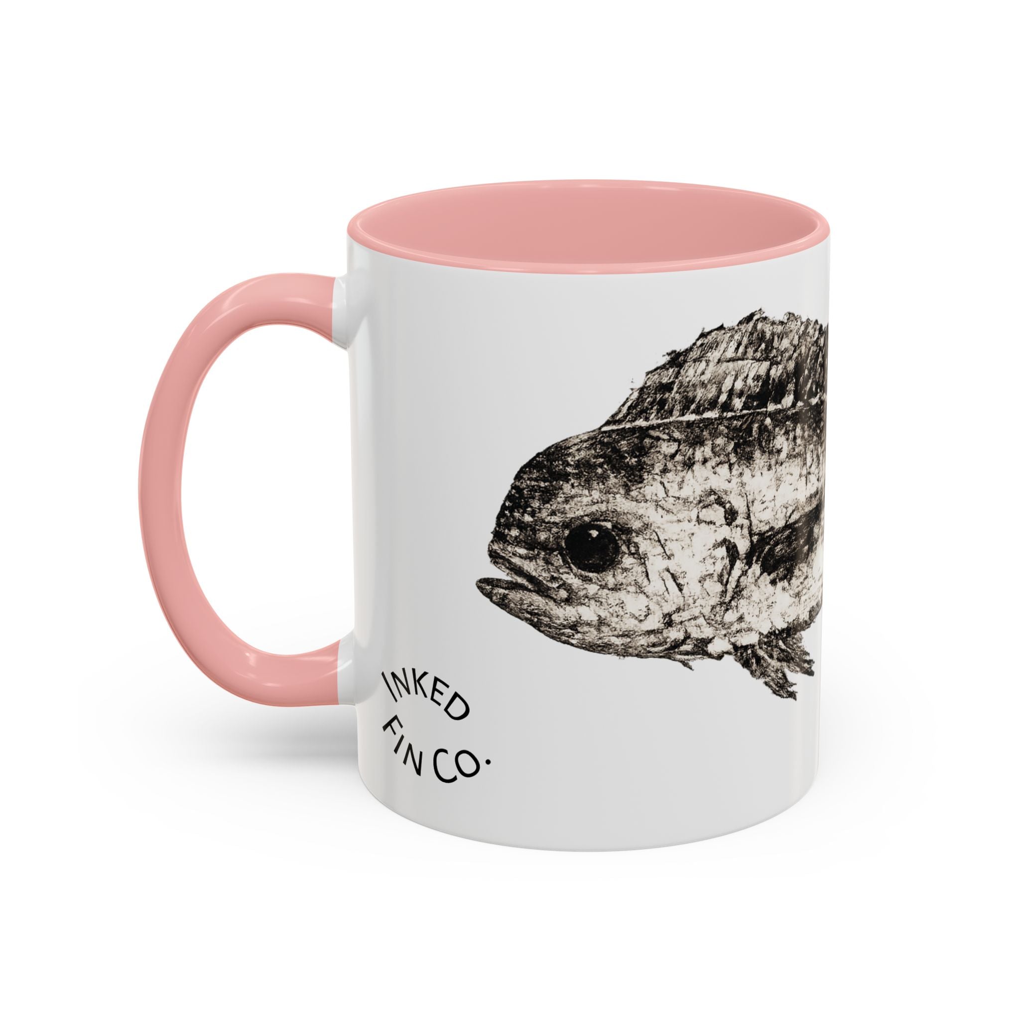 Mahi Gyotaku-Inspired Coffee Mug — Vintage Fishing Art Ceramic Mug