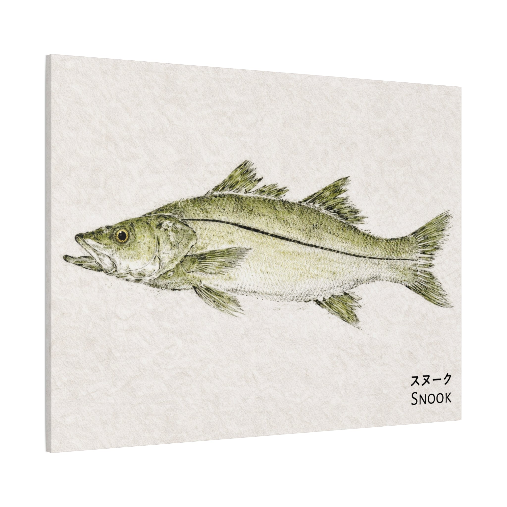 Snook Gyotaku-Inspired Canvas Wall Art