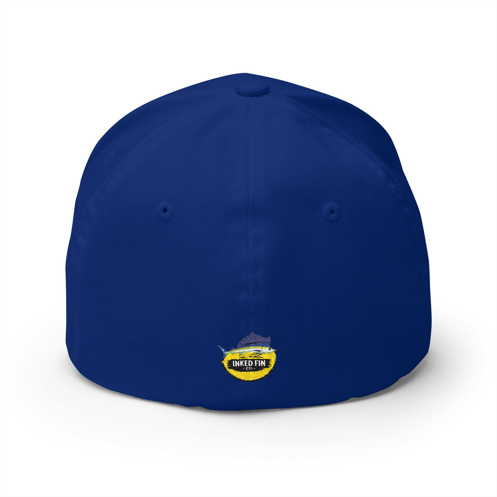Embroidered Fitted Mahi Fishing Hat – Inked Fin Co. Logo Cap