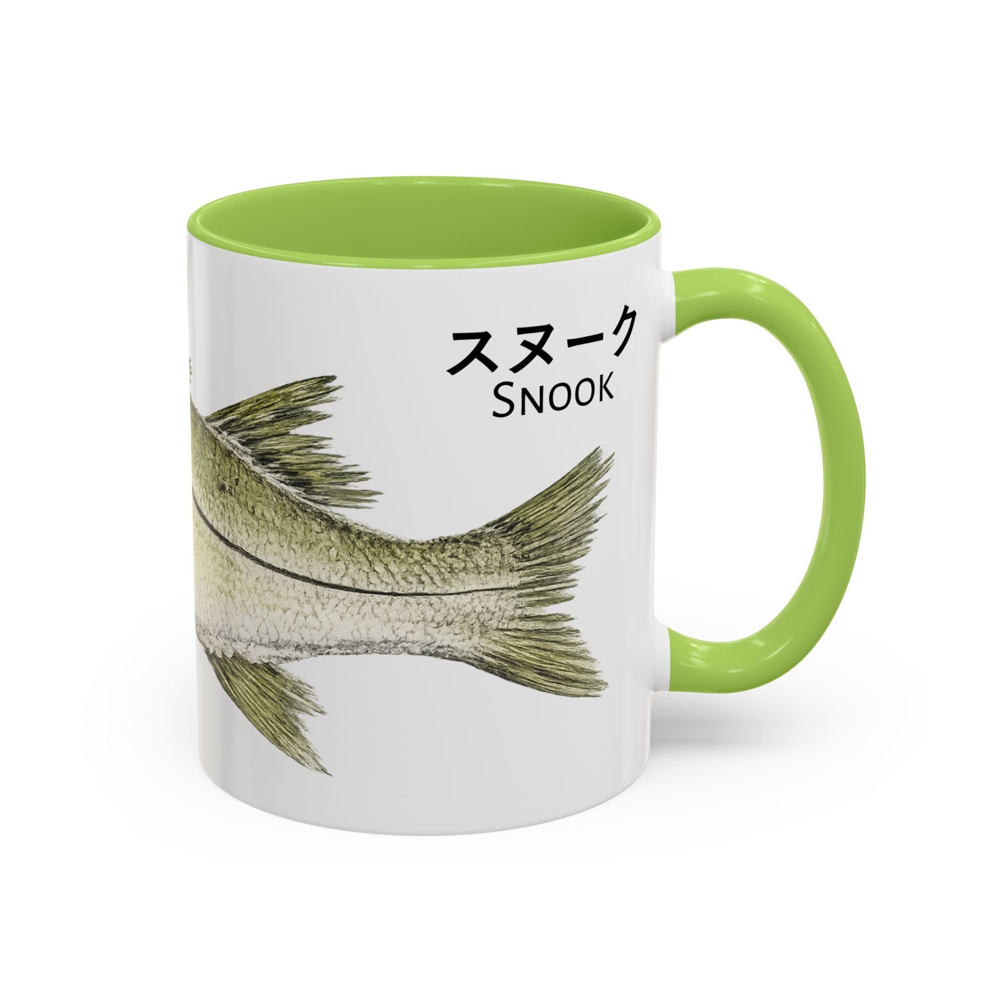 Snook Gyotaku-Inspired Coffee Mug — Vintage Fishing Art Ceramic Mug