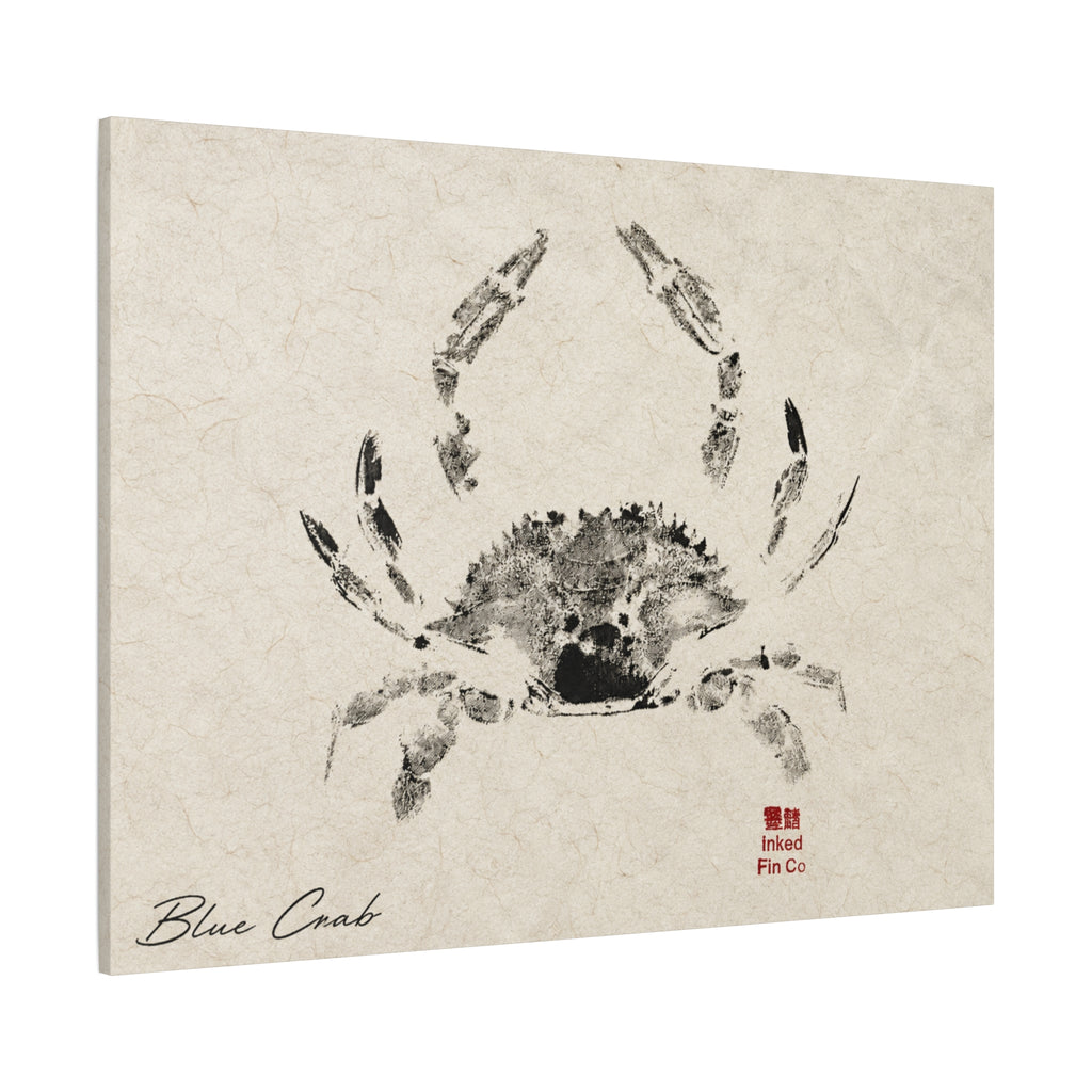 Blue Crab - Original Gyotaku Impression by Inked Fin Co.