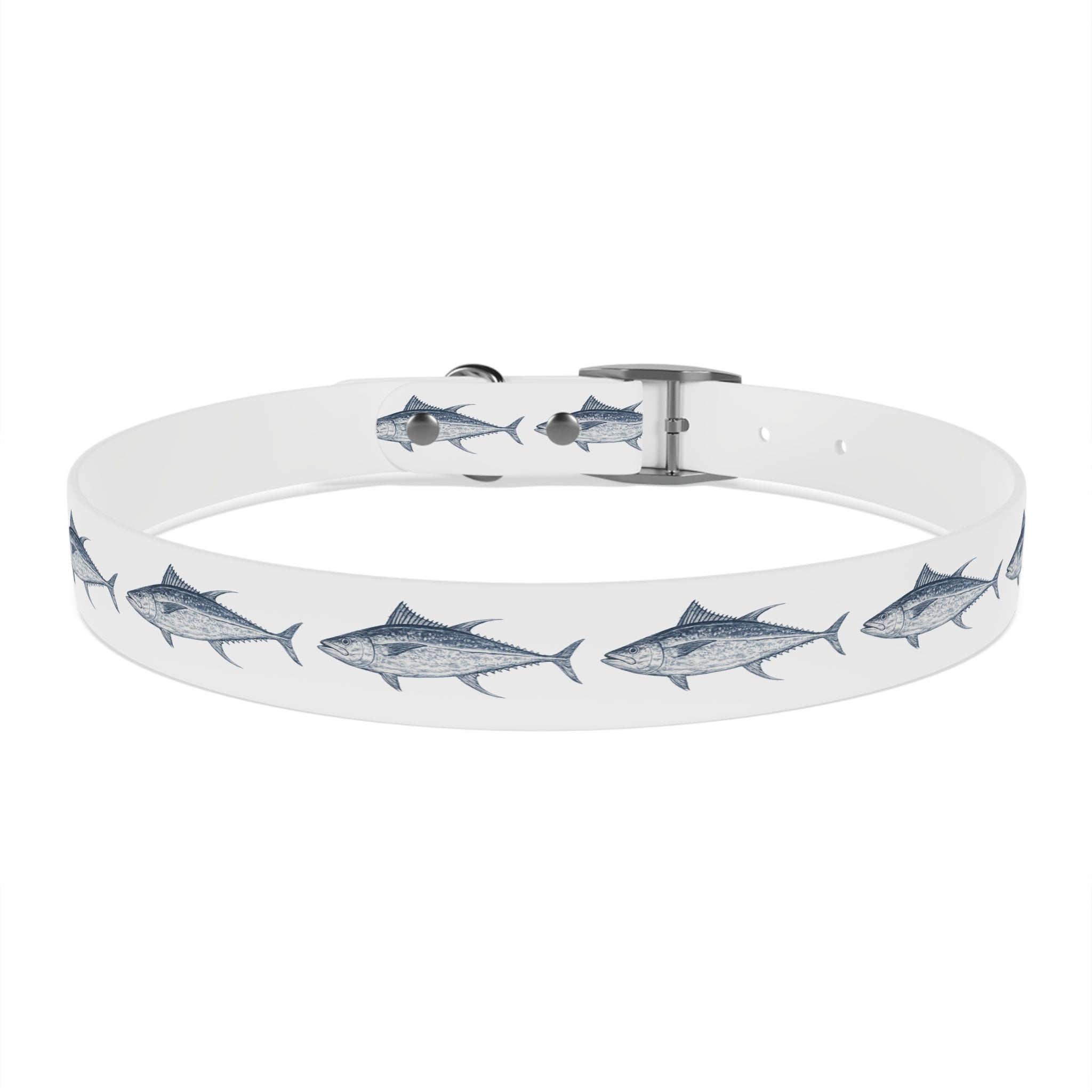 Yellowfin Tuna Gyotaku-Inspired Pet Collar