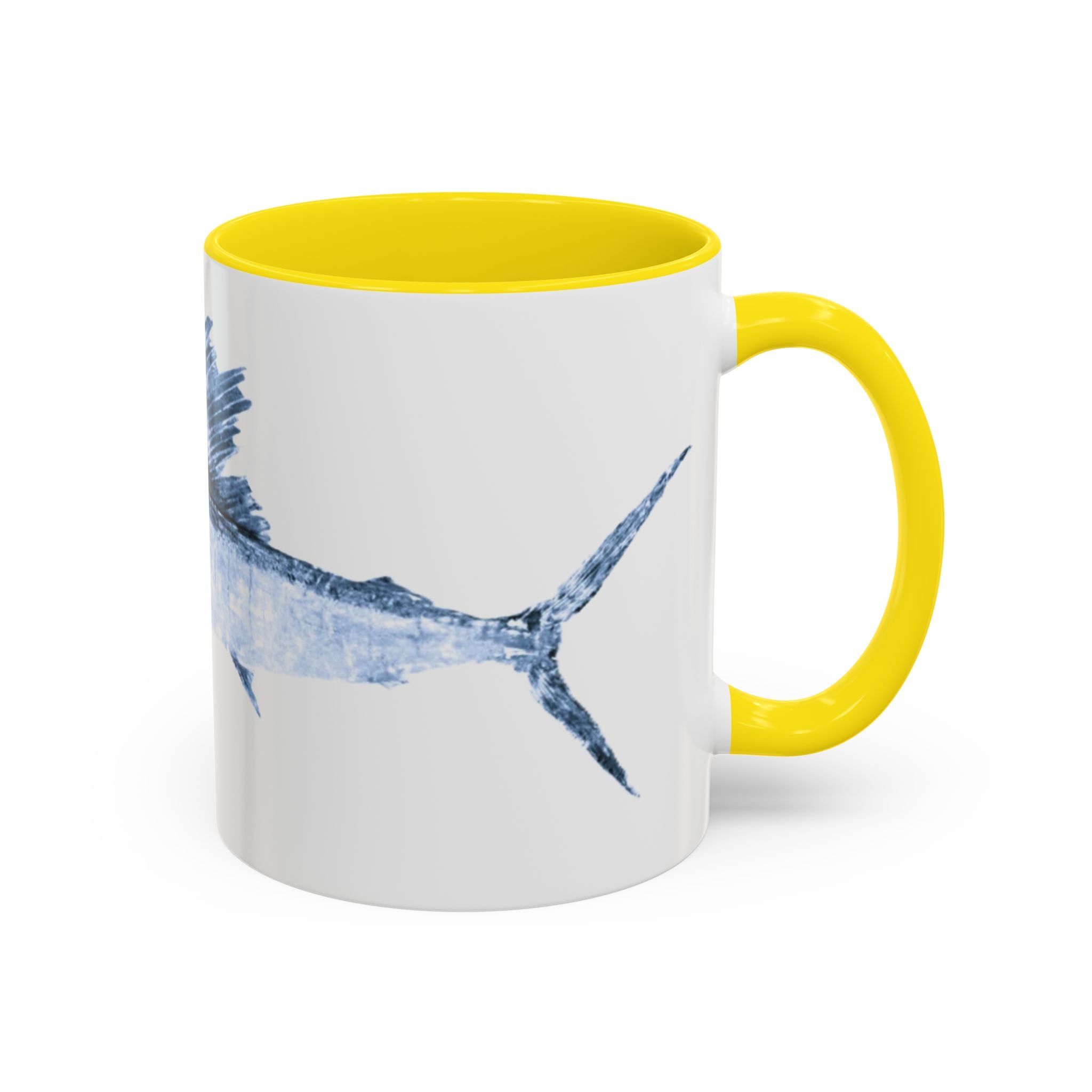 Sailfish Gyotaku-Inspired Coffee Mug — Vintage Fishing Art Ceramic Mug
