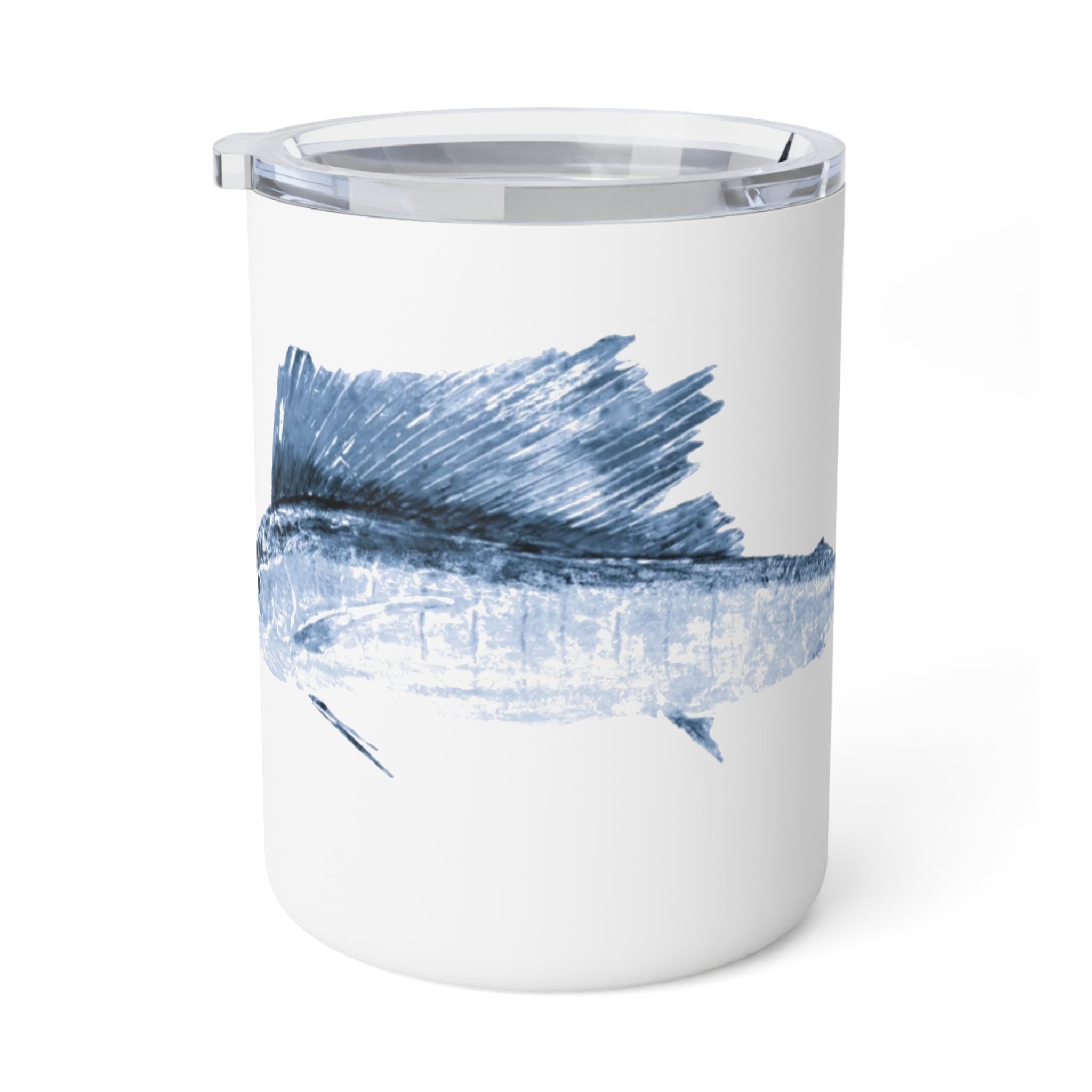 Sailfish Gyotaku-Inspired 10oz Insulated Coffee Mug