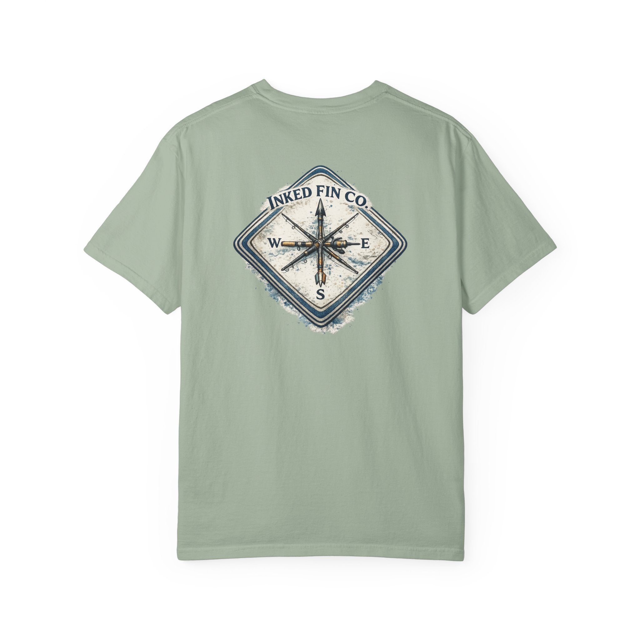 Compass Logo T-Shirt — Inked Fin Co. Graphic Crew Tee