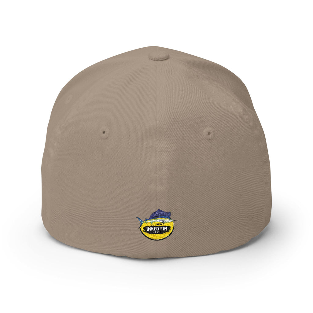 Embroidered Fitted Mahi Fishing Hat – Inked Fin Co. Logo Cap