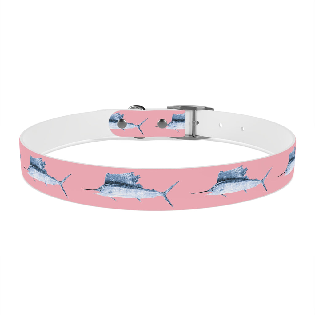 Sailfish Gyotaku-Inspired Pet Collar