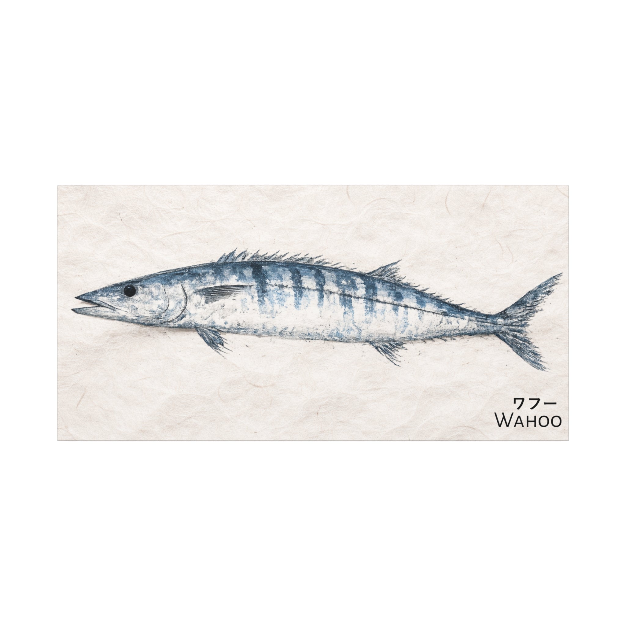 Wahoo Gyotaku-Inspired Art
