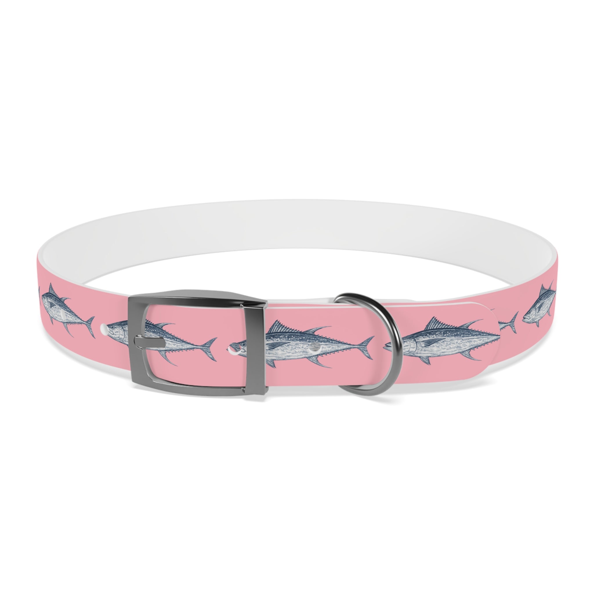 Yellowfin Tuna Gyotaku-Inspired Pet Collar (Multiple Colors)