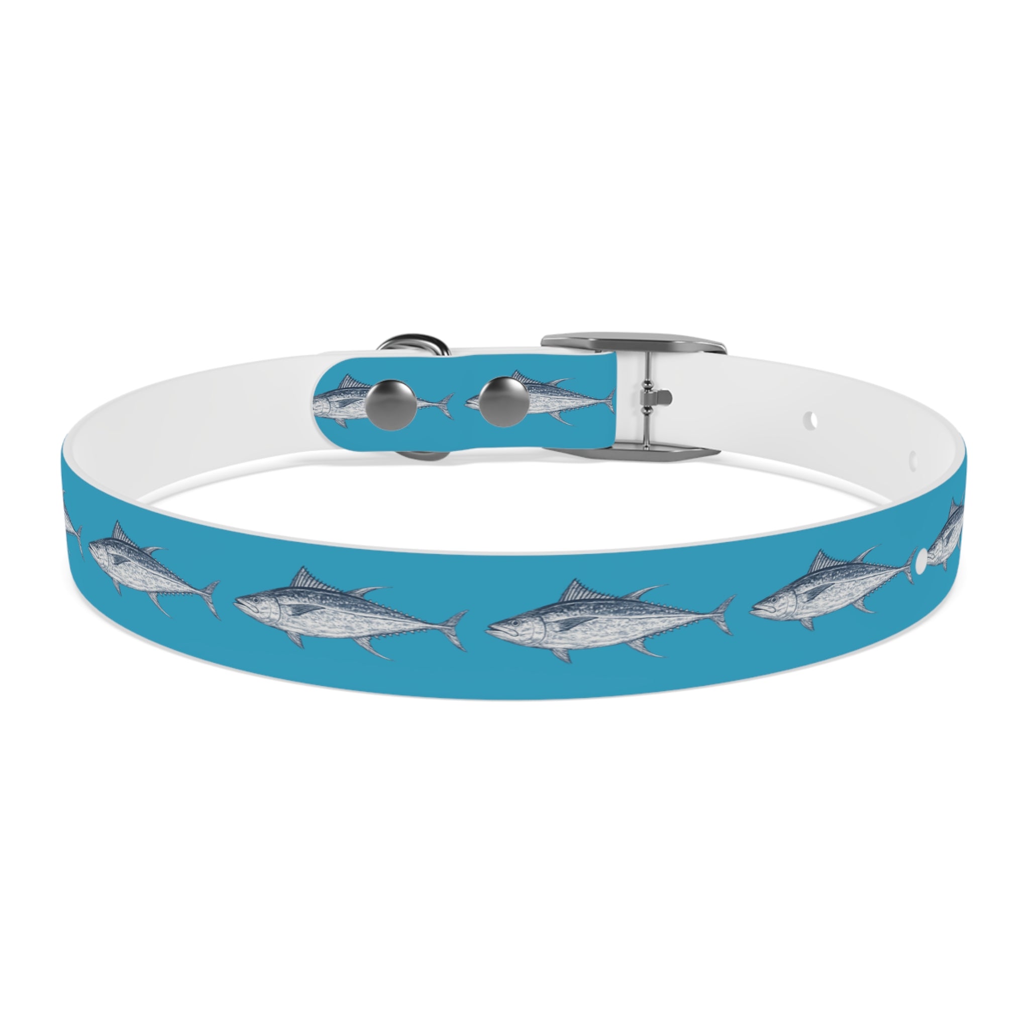 Yellowfin Gyotaku-Inspired Pet Collar