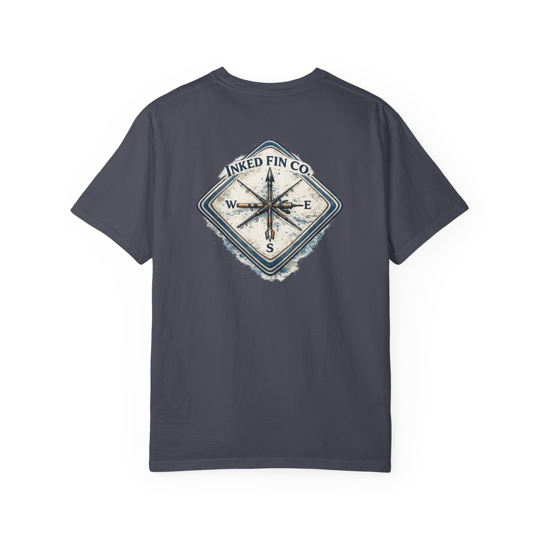 Compass Logo T-Shirt — Inked Fin Co. Graphic Crew Tee