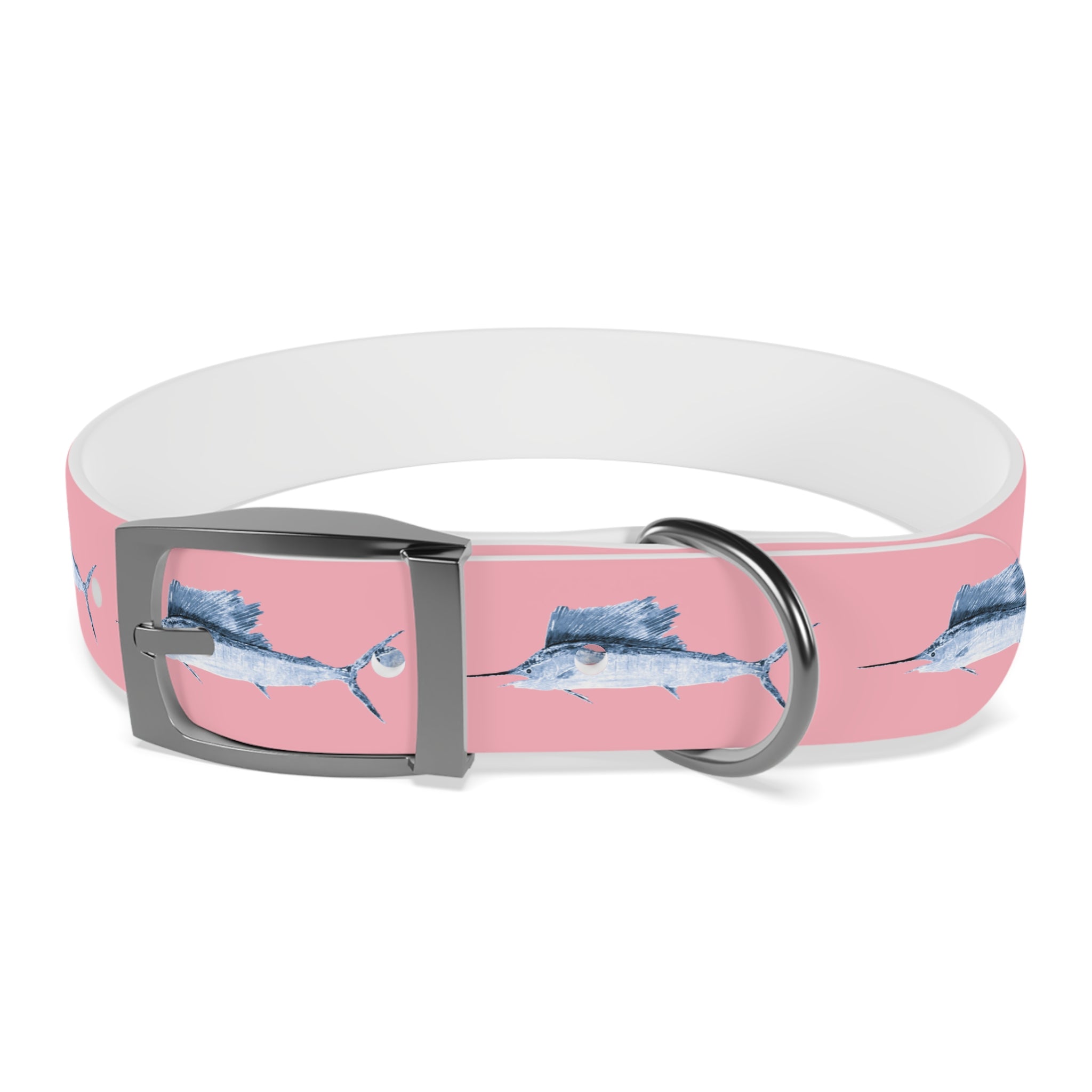 Sailfish Gyotaku-Inspired Pet Collar
