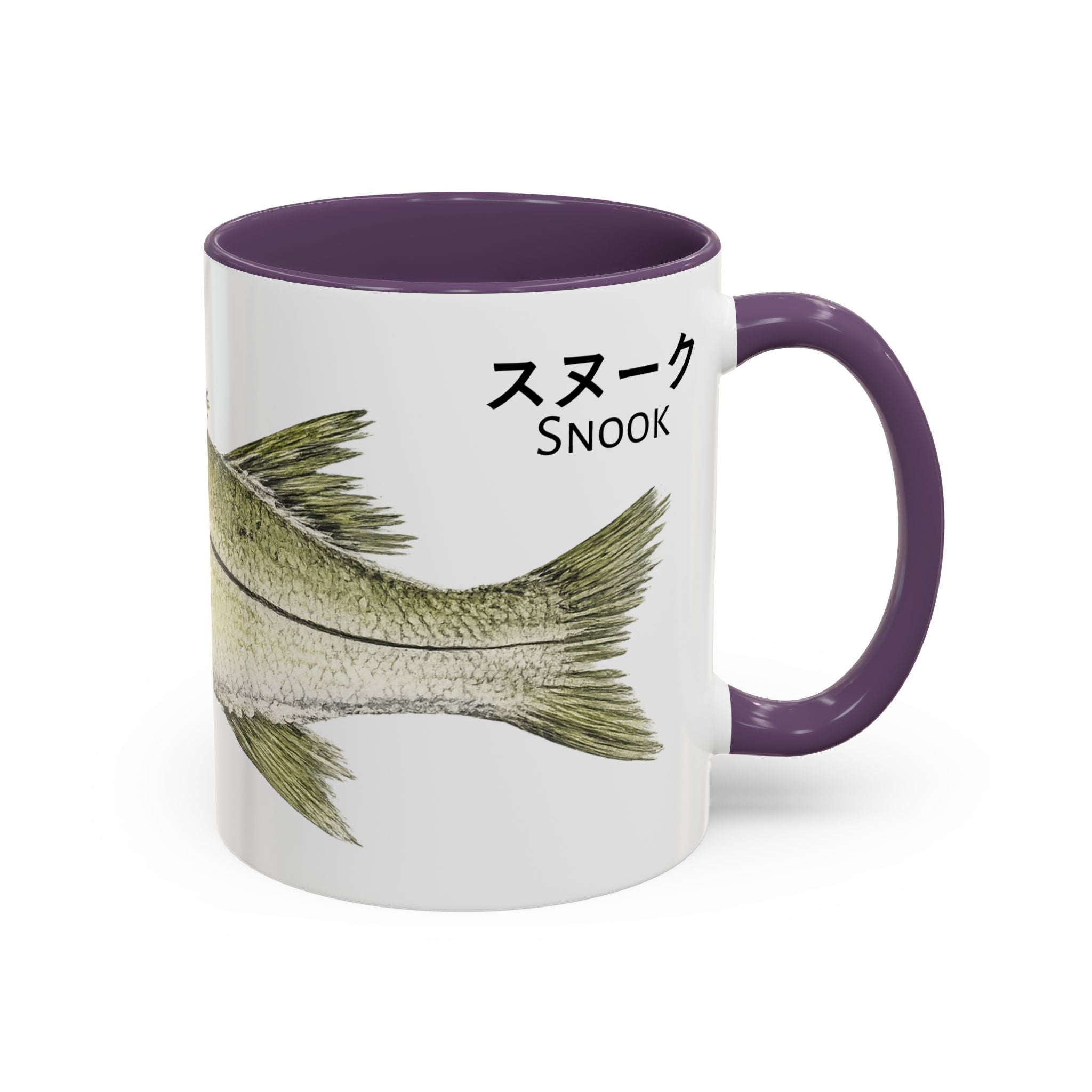 Snook Gyotaku-Inspired Coffee Mug — Vintage Fishing Art Ceramic Mug