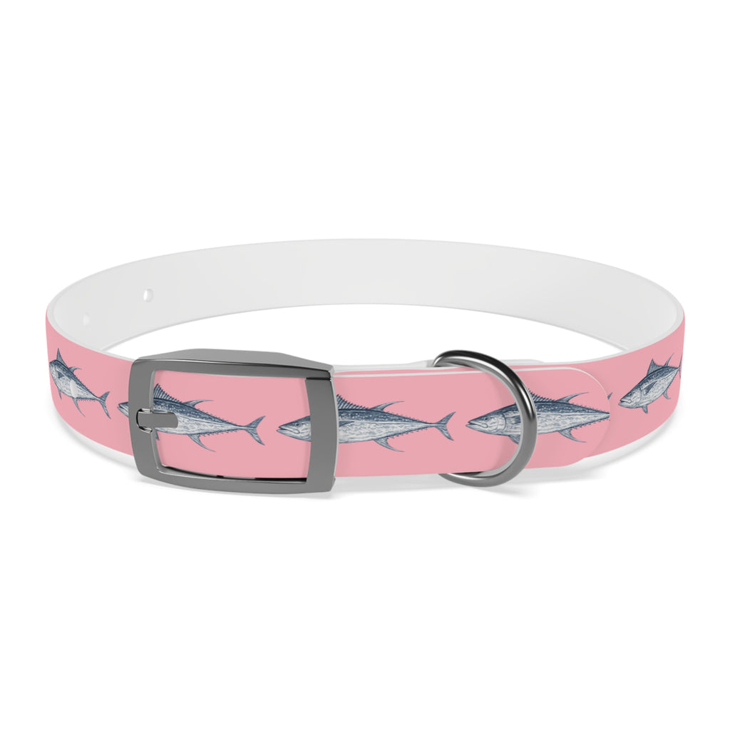 Yellowfin Tuna Gyotaku-Inspired Pet Collar (Multiple Colors)