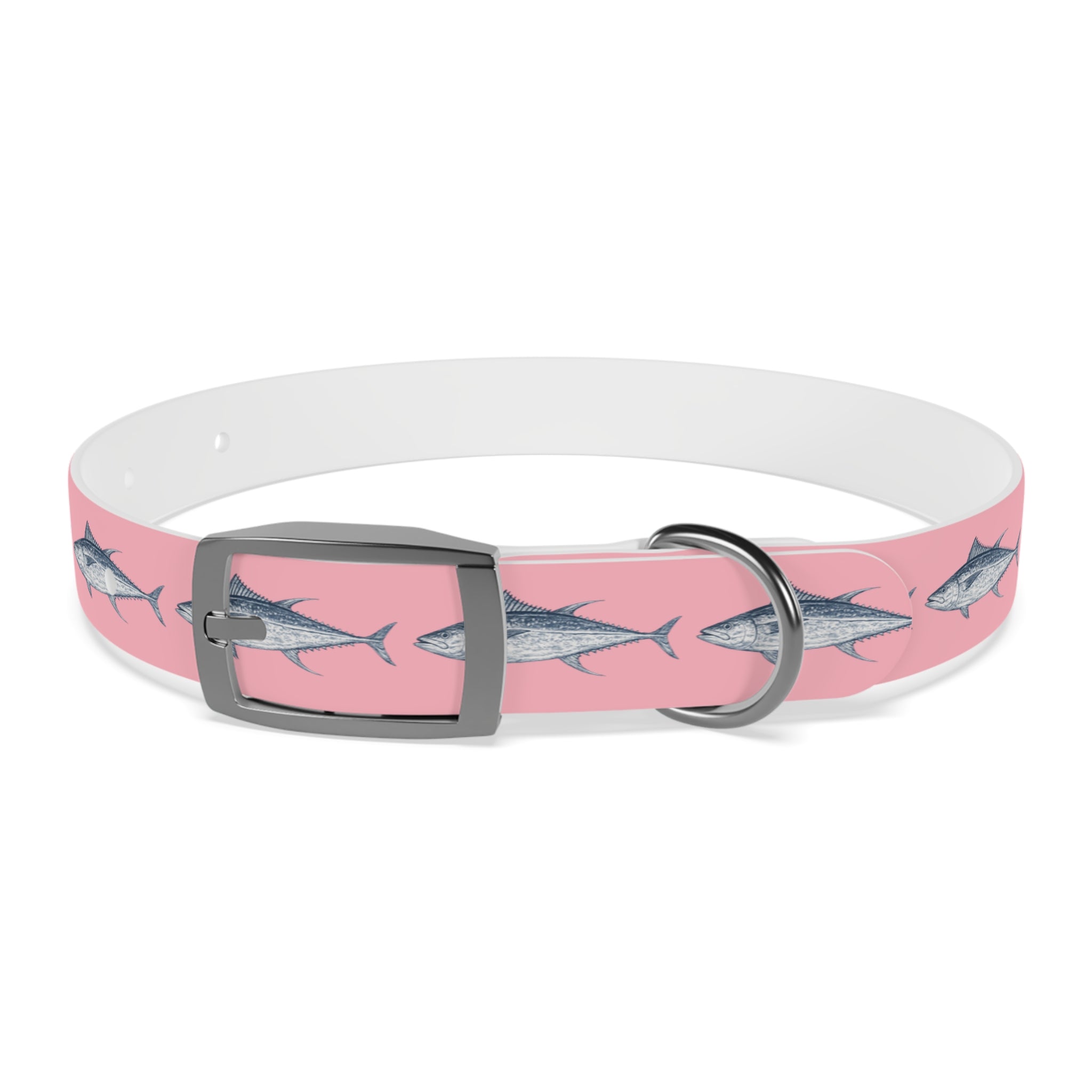 Yellowfin Tuna Gyotaku-Inspired Pet Collar (Multiple Colors)