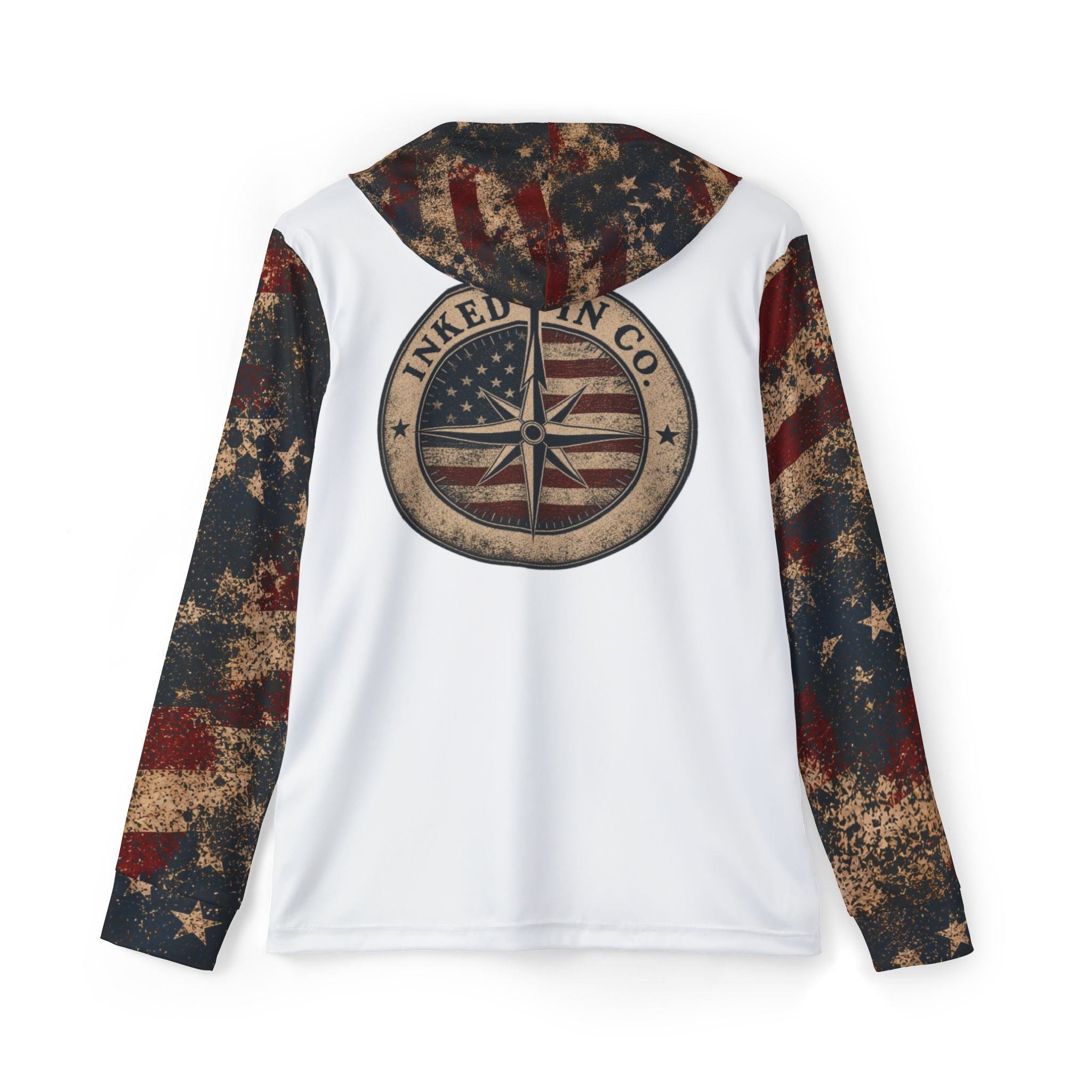 True North Inked: Patriotic Compass Emblem