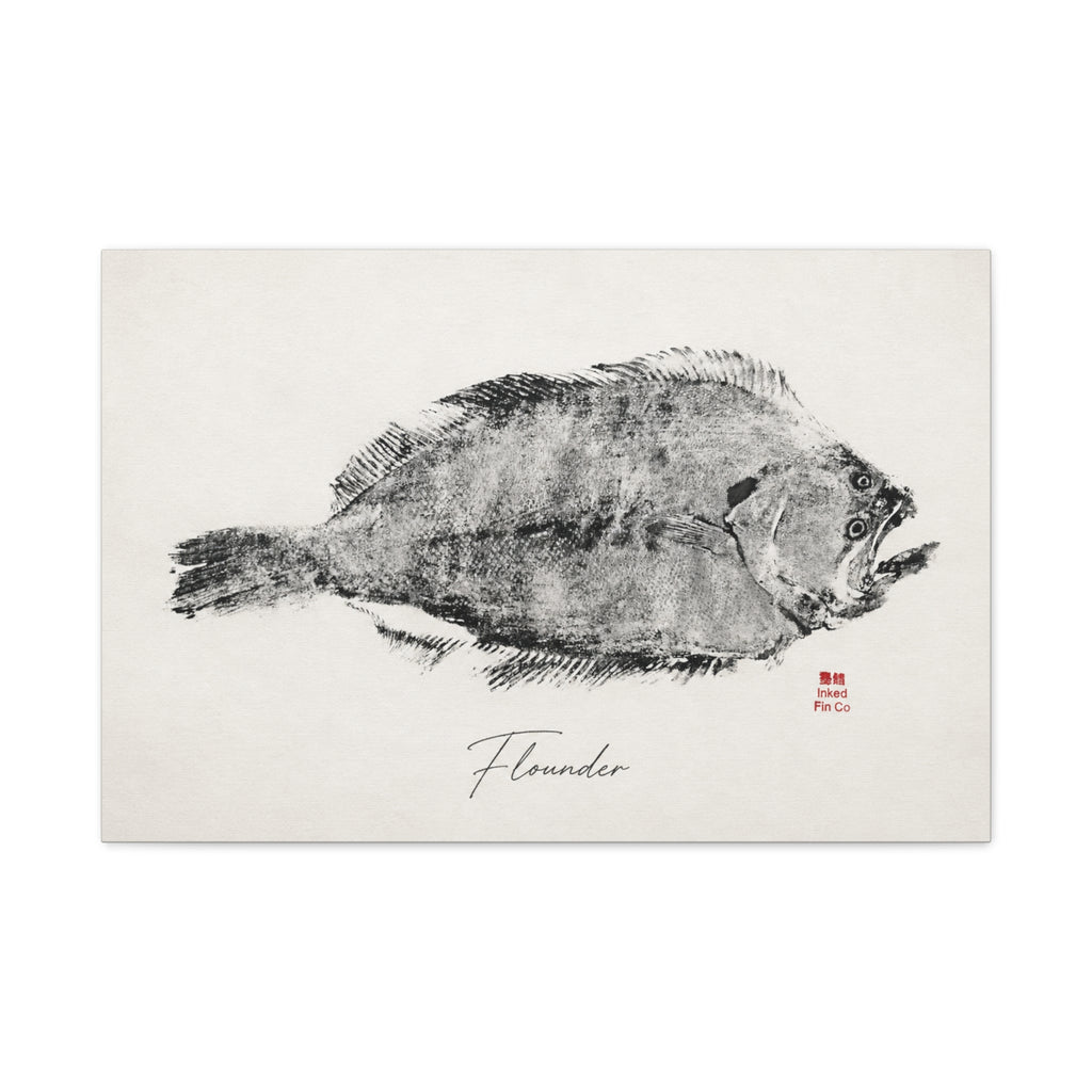 Flounder — Original Gyotaku by Inked Fin Co.