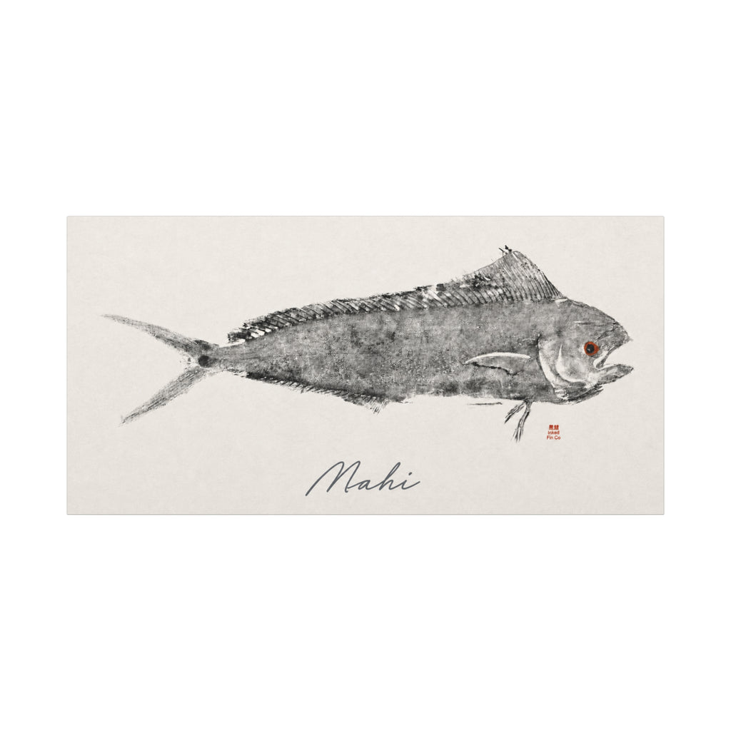 Mahi #2 — Original Gyotaku Impression by Inked Fin Co.
