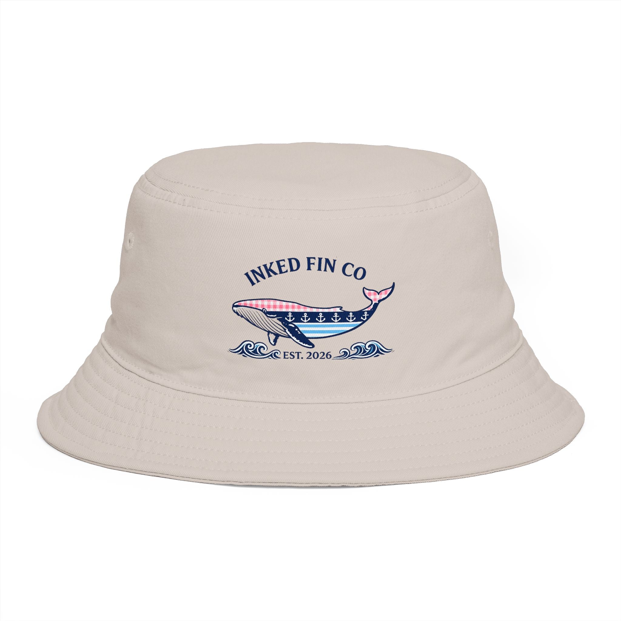 Whale Bucket Hat — Nautical Coastal Sun Hat