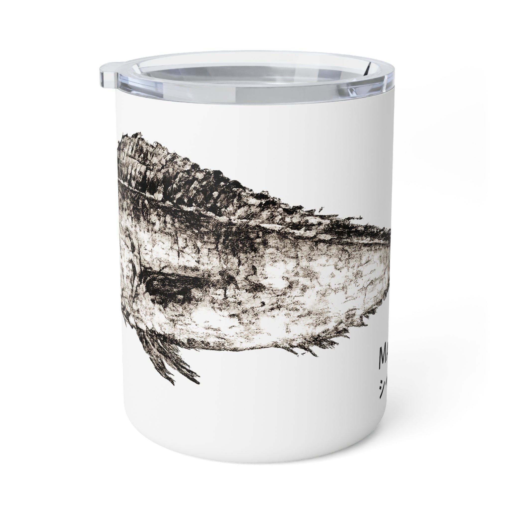 Mahi Gyotaku-Inspired 10oz Insulated Coffee Mug