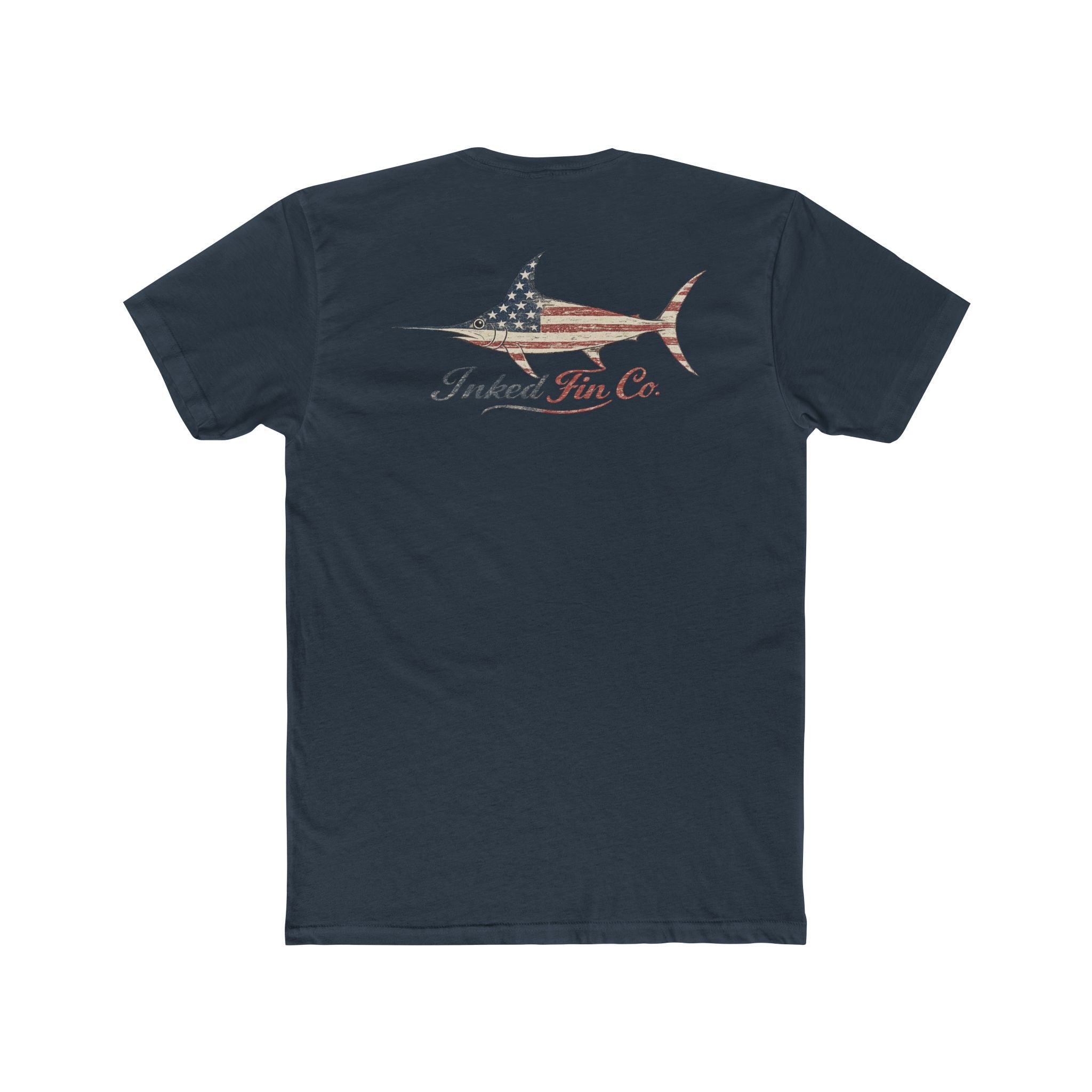 Patriotic Swordfish — Inked Fin Co. Graphic Crew Tee