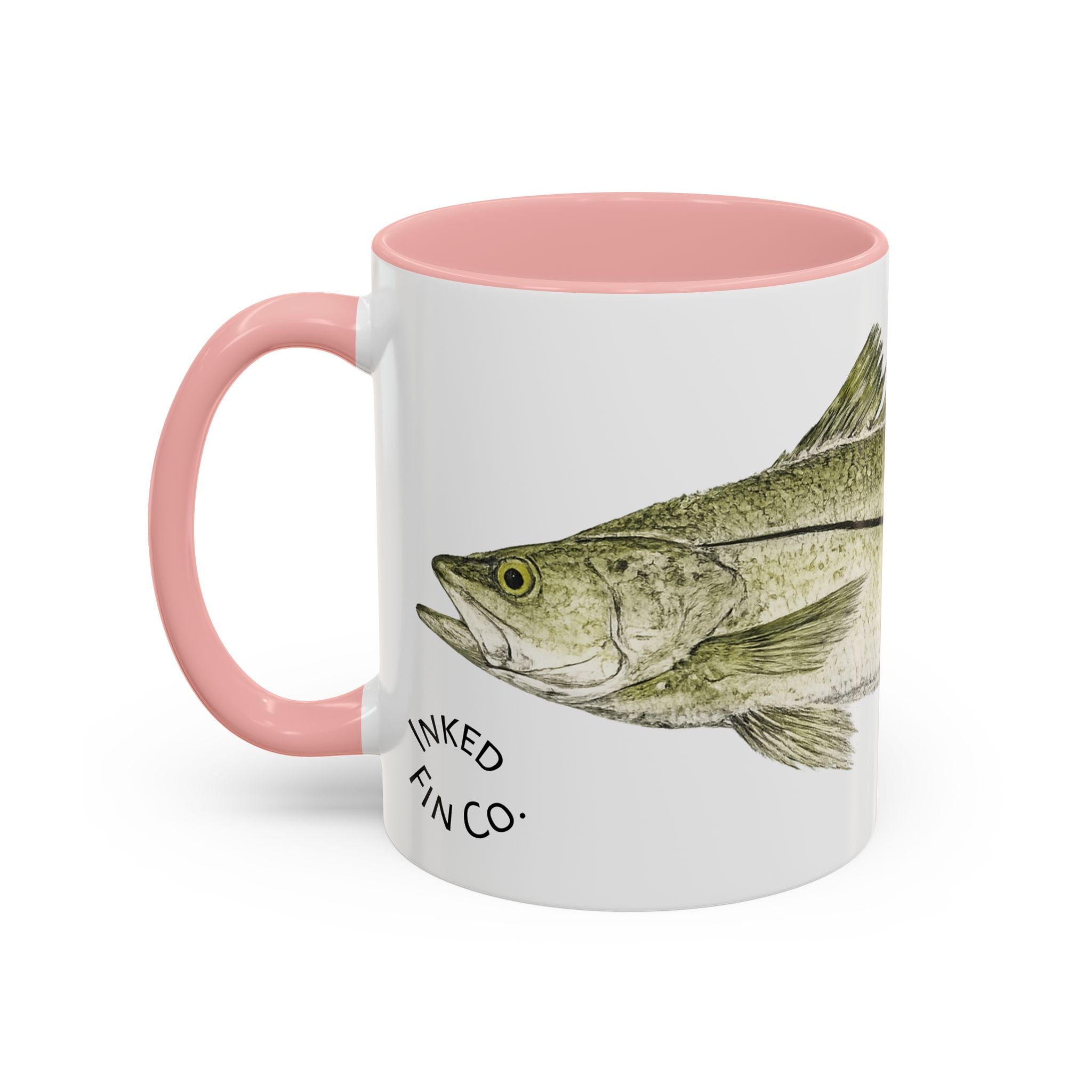 Snook Gyotaku-Inspired Coffee Mug — Vintage Fishing Art Ceramic Mug