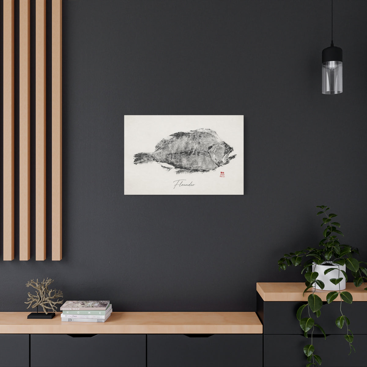 Flounder — Original Gyotaku by Inked Fin Co.