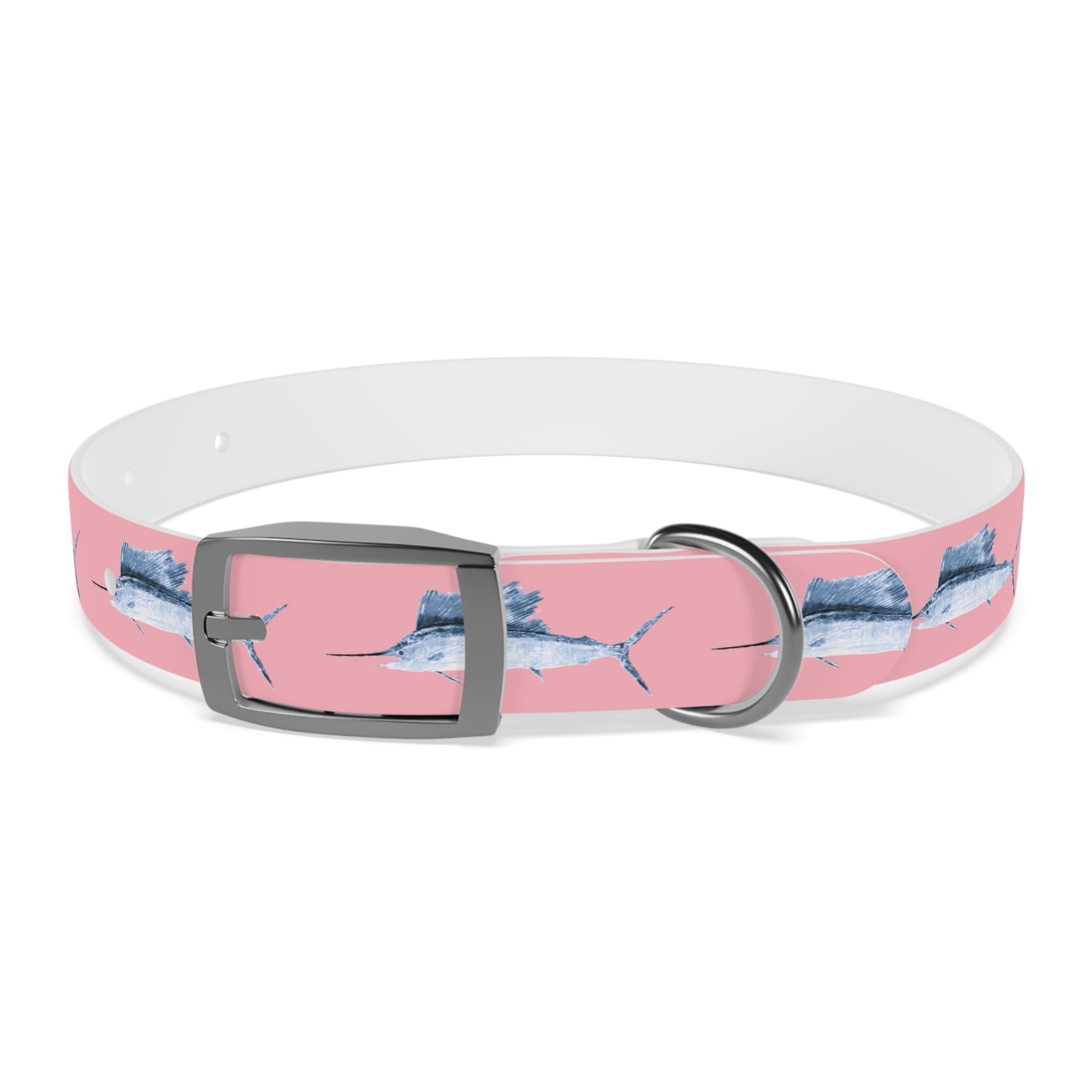 Sailfish Gyotaku-Inspired Pet Collar