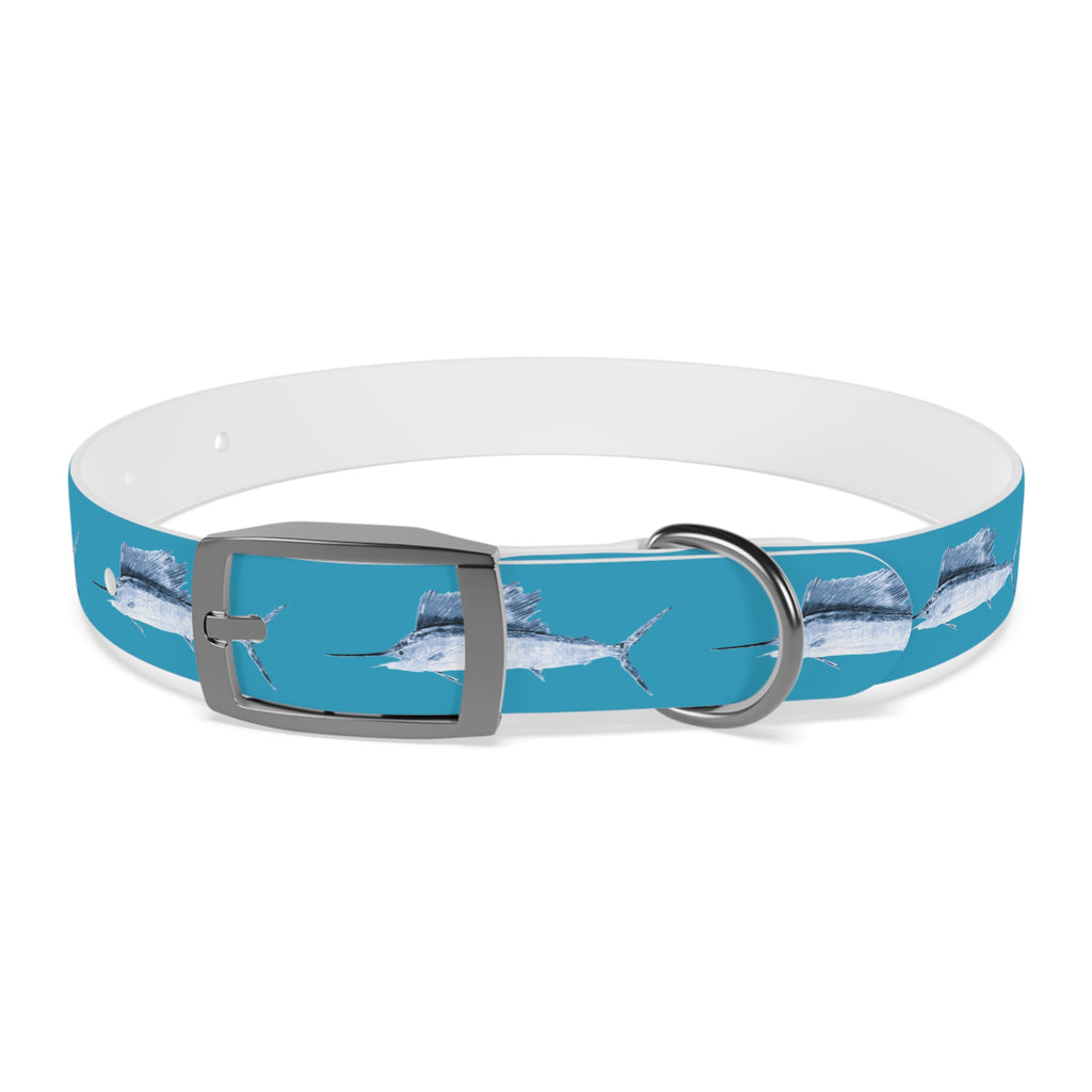 Sailfish Gyotaku-Inspired Pet Collar