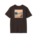 Sunset Surfboard Graphic T-Shirt — Coastal Beach Vibes Tee