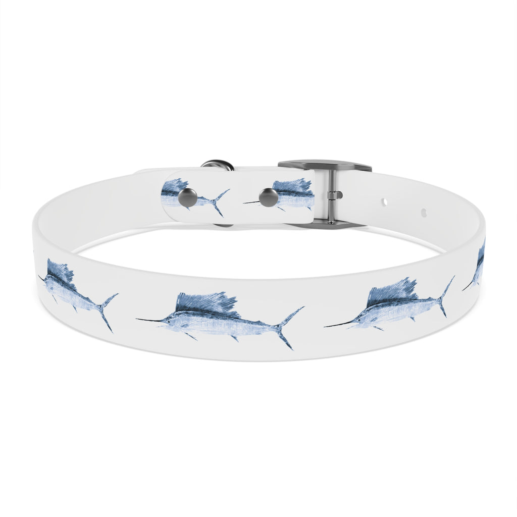 Sailfish Gyotaku-Inspired Pet Collar (Multiple Colors)