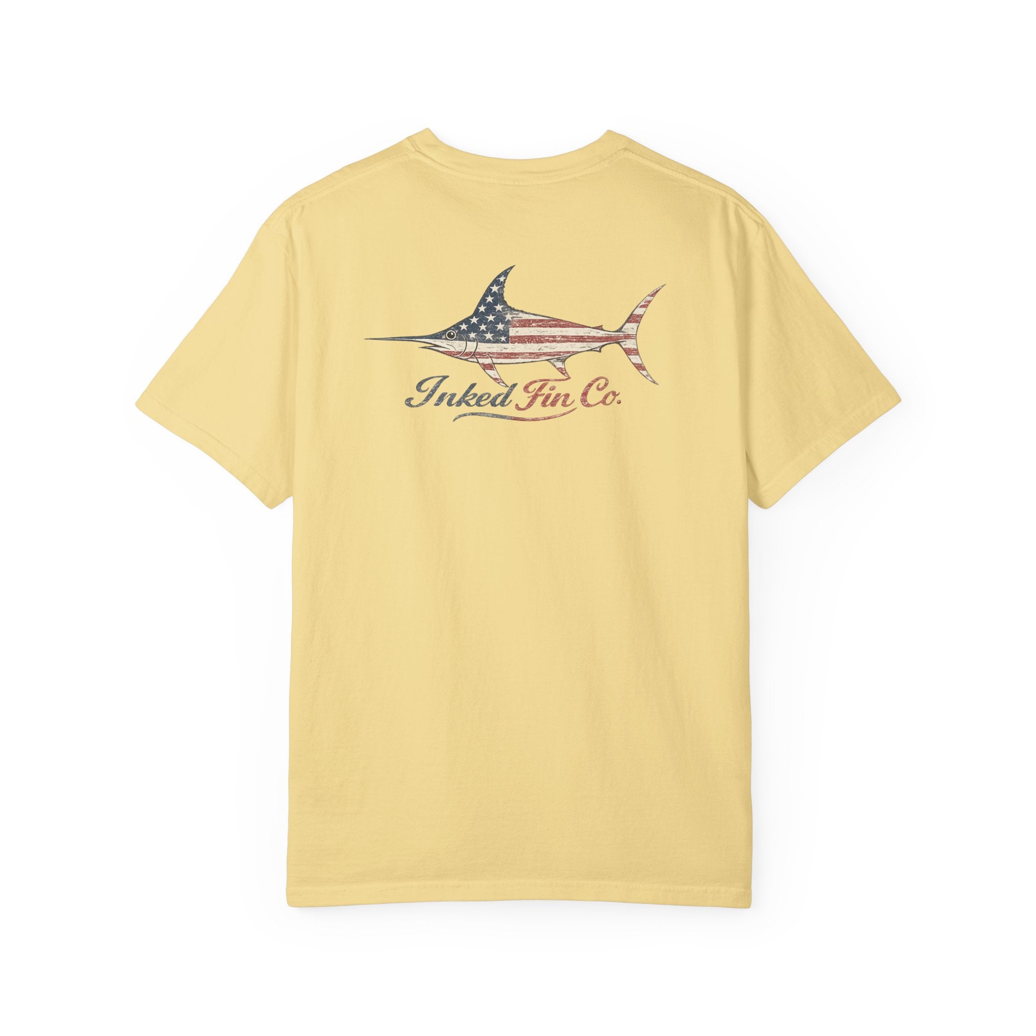 Patriotic Swordfish — Inked Fin Co. Graphic Crew Tee