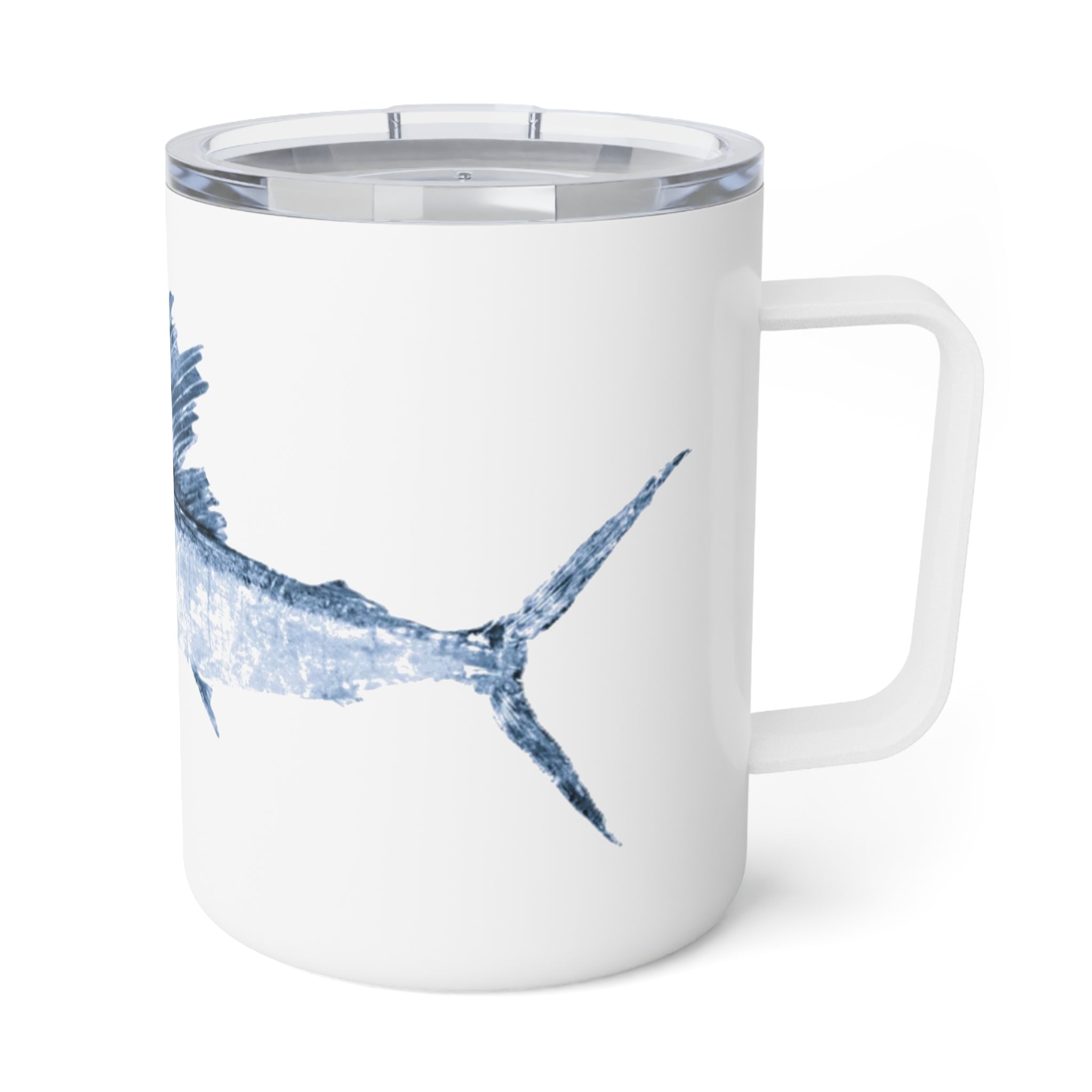 Sailfish Gyotaku-Inspired 10oz Insulated Coffee Mug