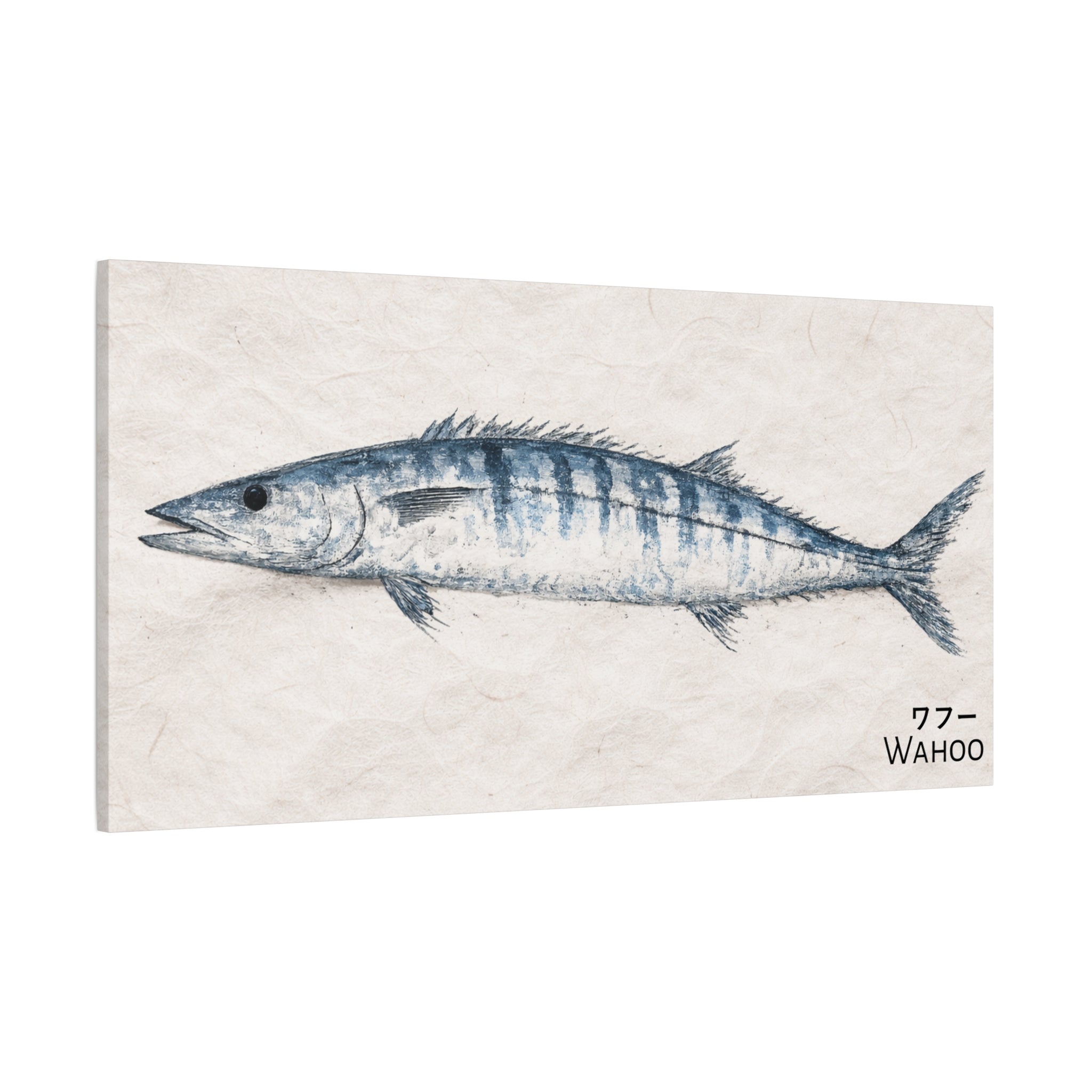 Wahoo Gyotaku-Inspired Art