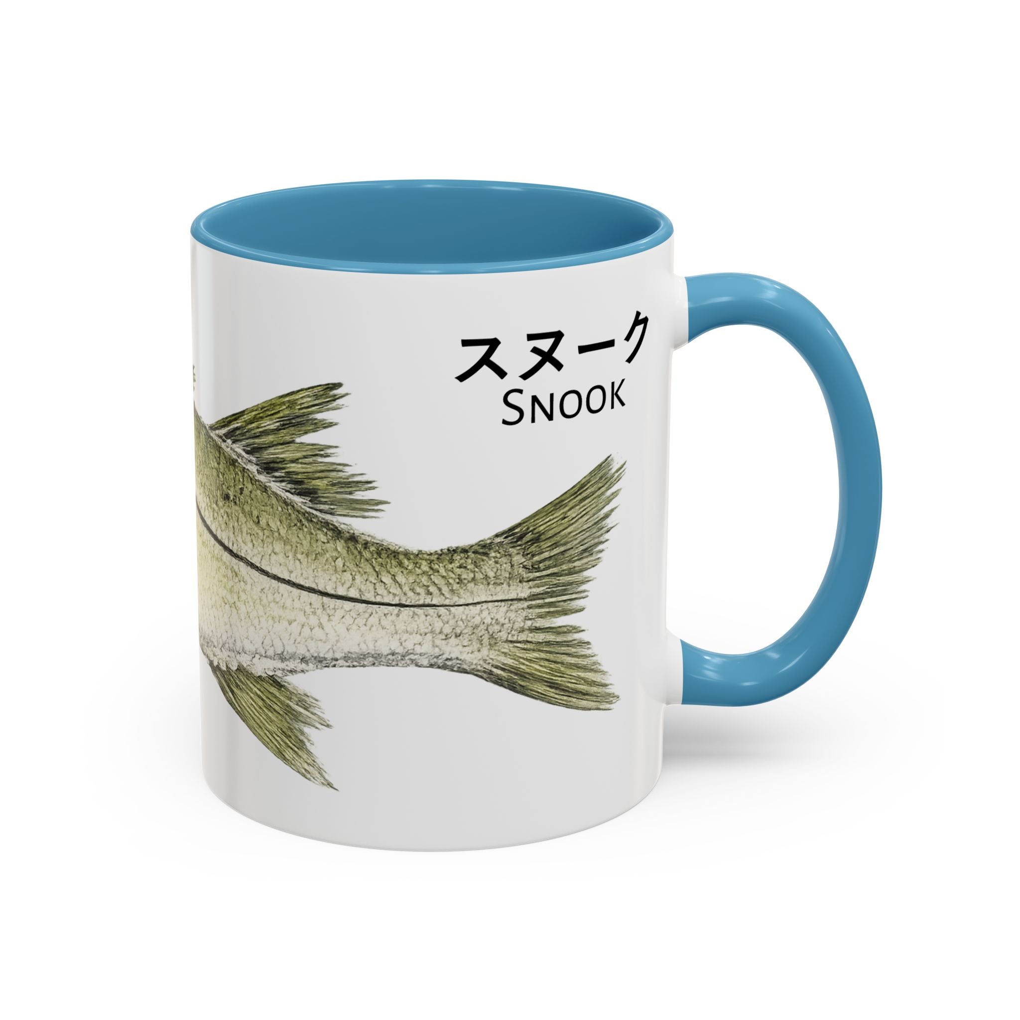 Snook Gyotaku-Inspired Coffee Mug — Vintage Fishing Art Ceramic Mug